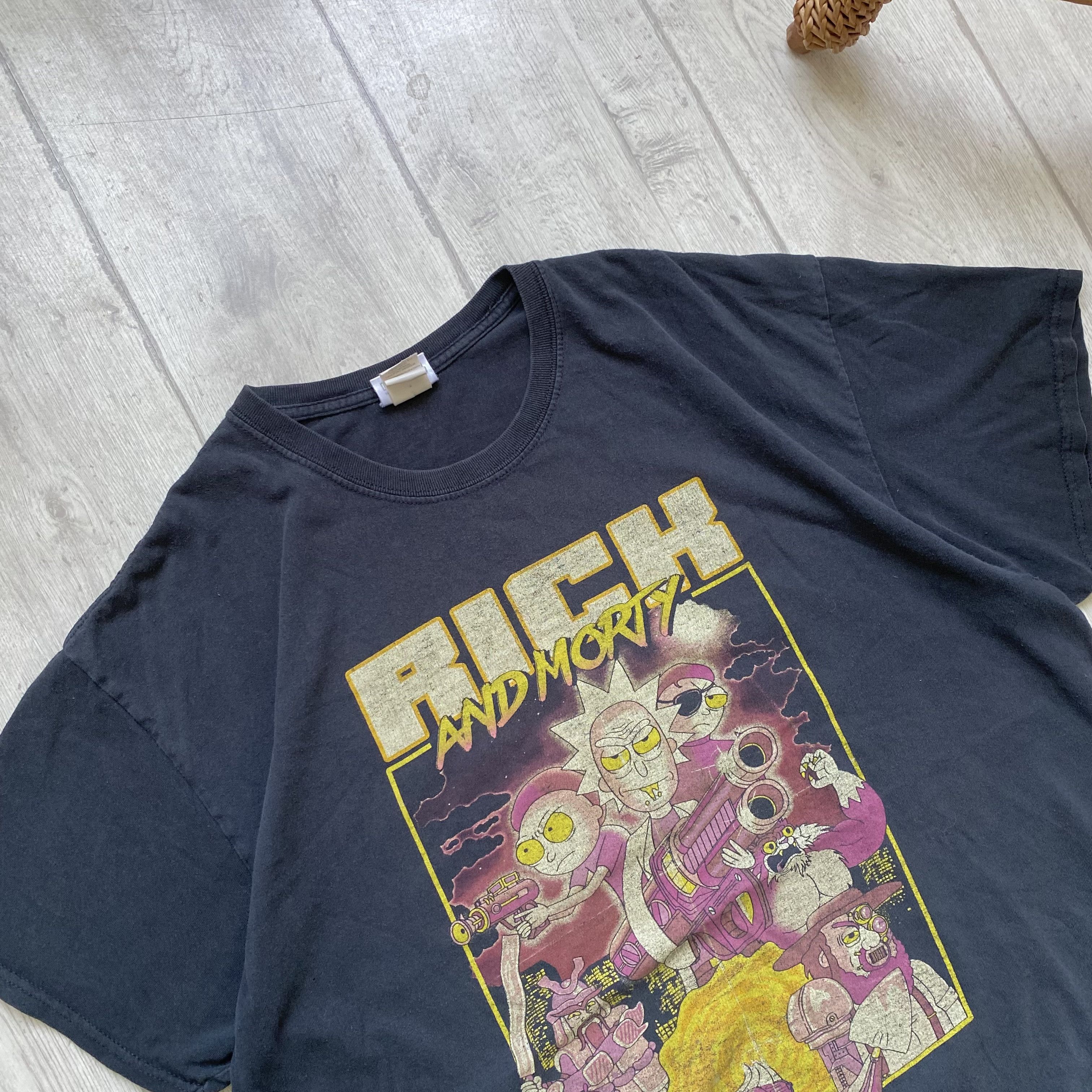 Band Tees 🛸 Faded Vintage Rick and Morty tee Distressed Size US L / EU 52-54 / 3 - 3 Thumbnail