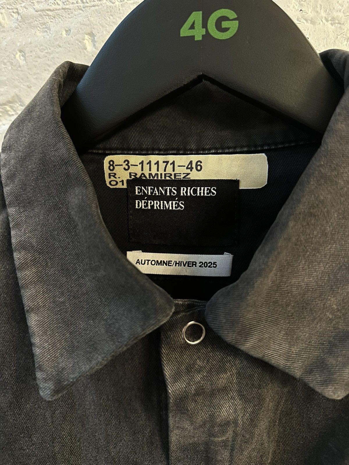 Enfants Riches Deprimes ERD THRASHED & FADED WORK SHIRT Size US XL / EU 56 / 4 - 4 Thumbnail