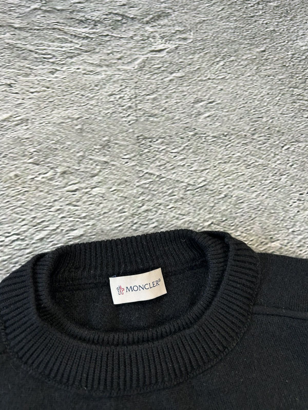 Moncler Moncler black sweater knit flared nylon hem shiny Size M / US 6-8 / IT 42-44 - 2 Thumbnail