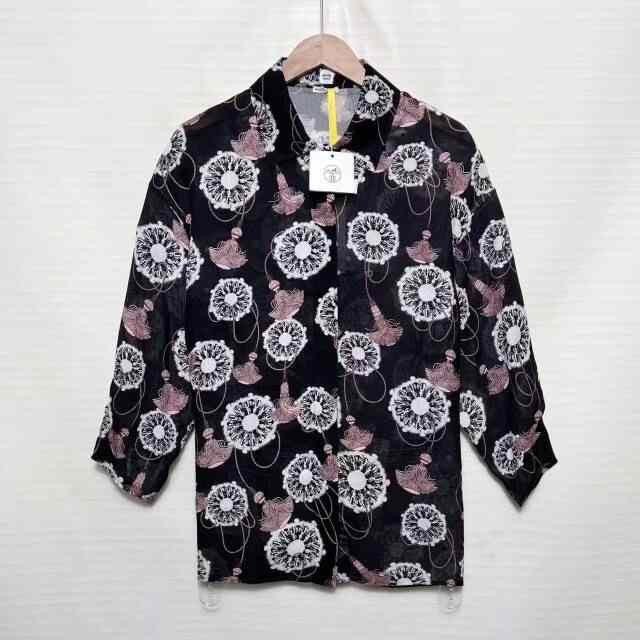 Hermes Hermès Black Floral Print Shirt Size XS / US 0-2 / IT 36-38 - 1 Thumbnail