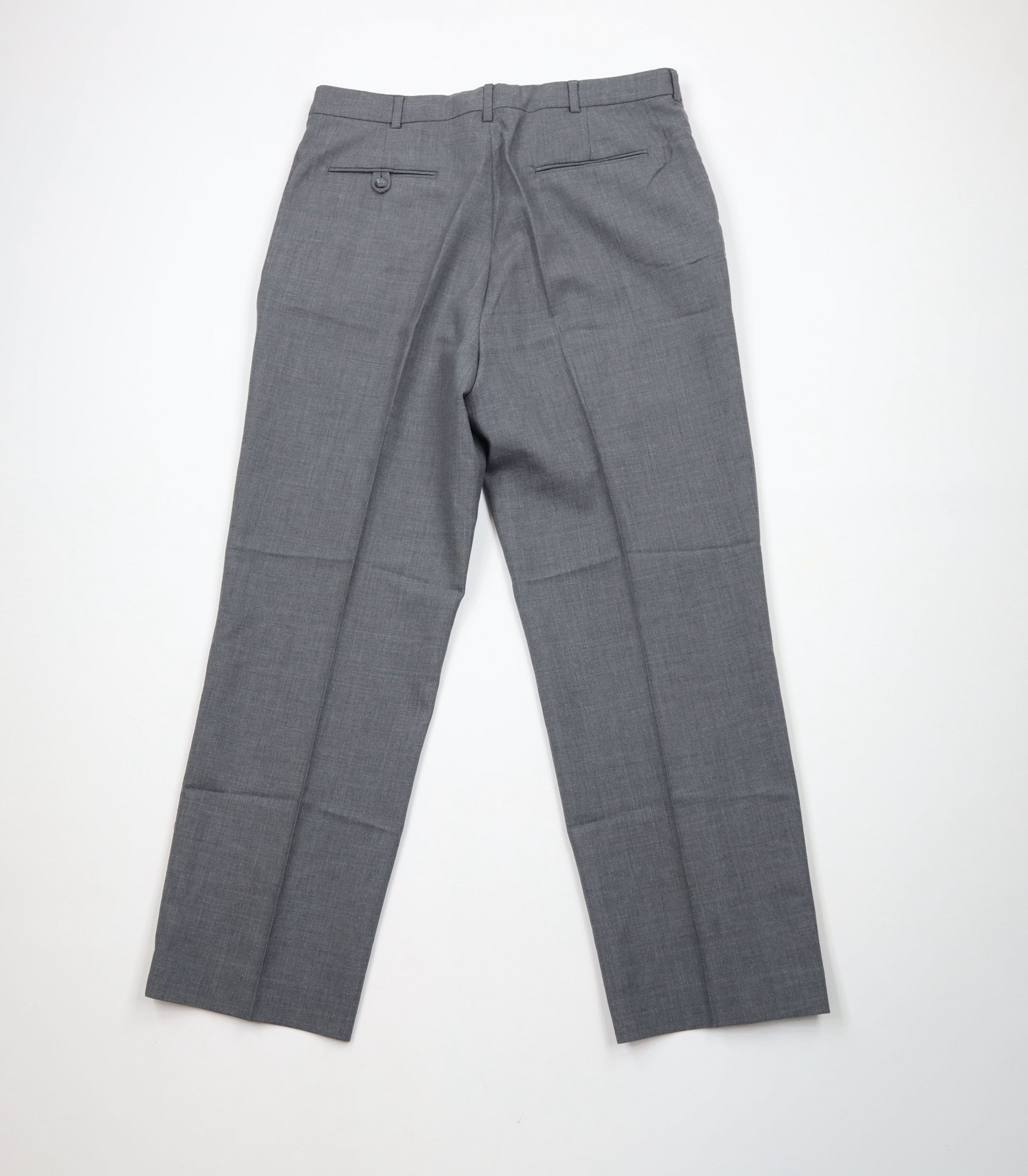 Lands' End × Vintage Vintage 90s Lands End Wide Leg Chino Pants Heather Gray USA Size US 36 / EU 52 - 9 Thumbnail