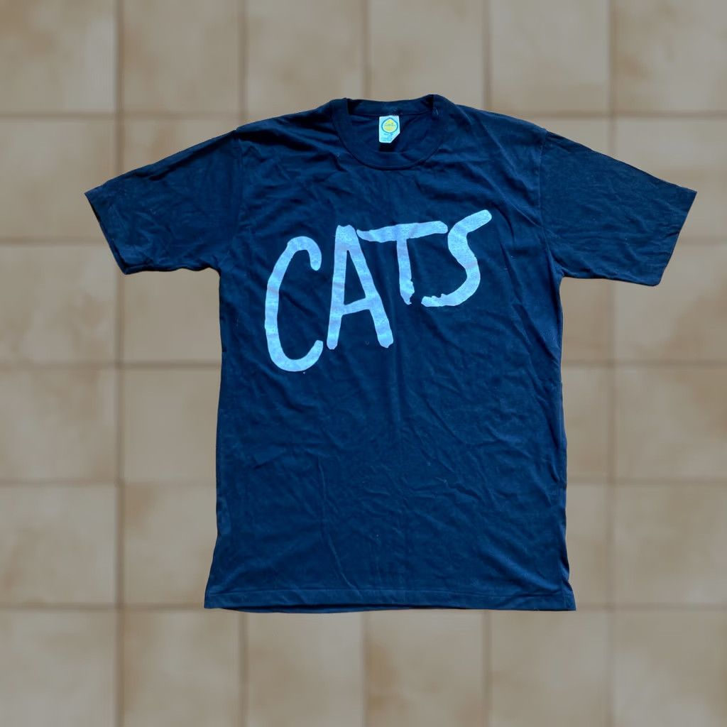 Vintage VINTAGE Cats Broadway Musical Show Supatees T-Shirt XL Black Crew Neck Short Sleeve 80s 1980s Graphic Print Mens Mall/US-Origin Size US XL / EU 56 / 4 - 1 Thumbnail
