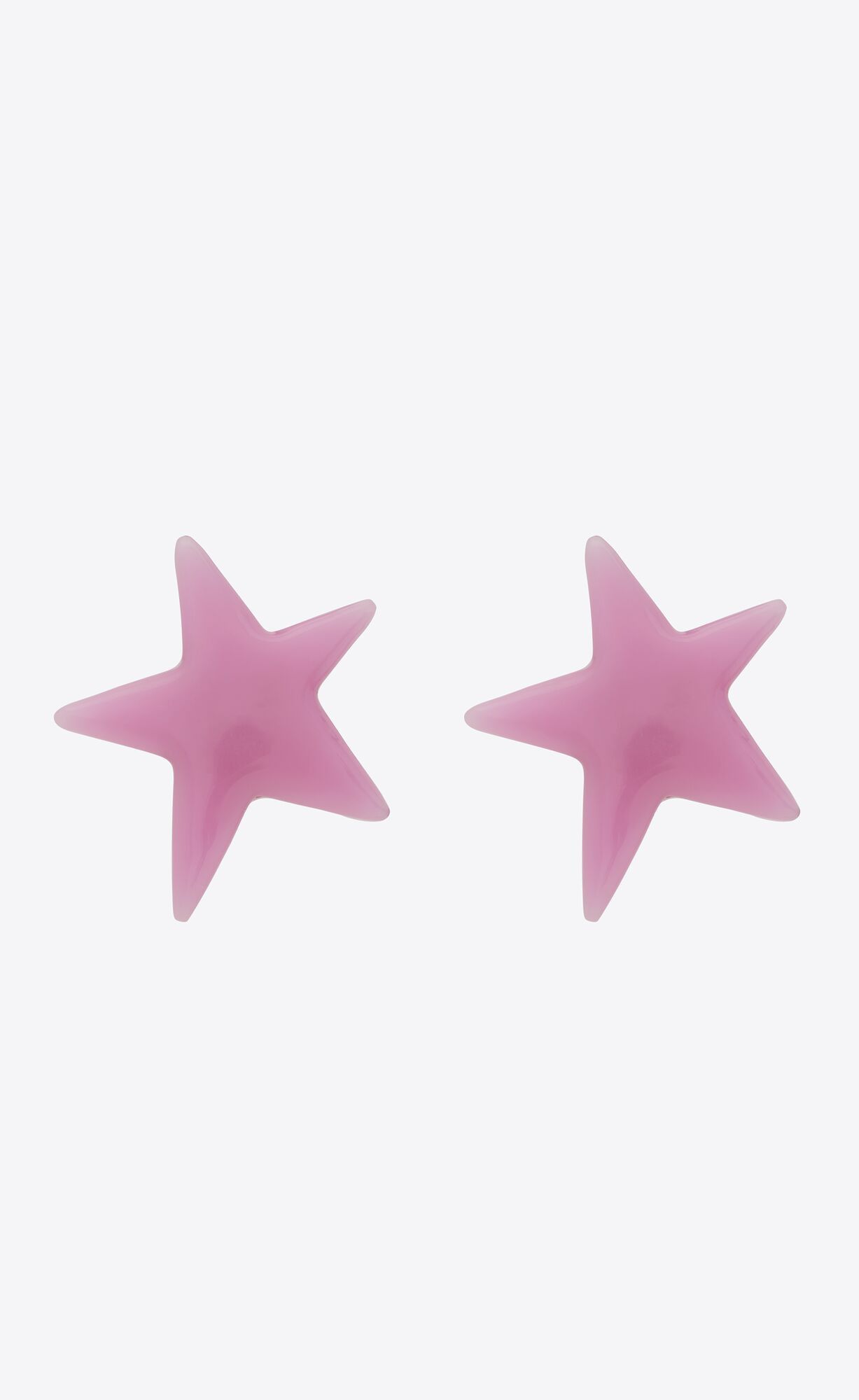 Saint Laurent Paris o1smrcs1224 Size: OS / Star Earrings In Metal Resin Pink Size ONE SIZE - 1 Thumbnail