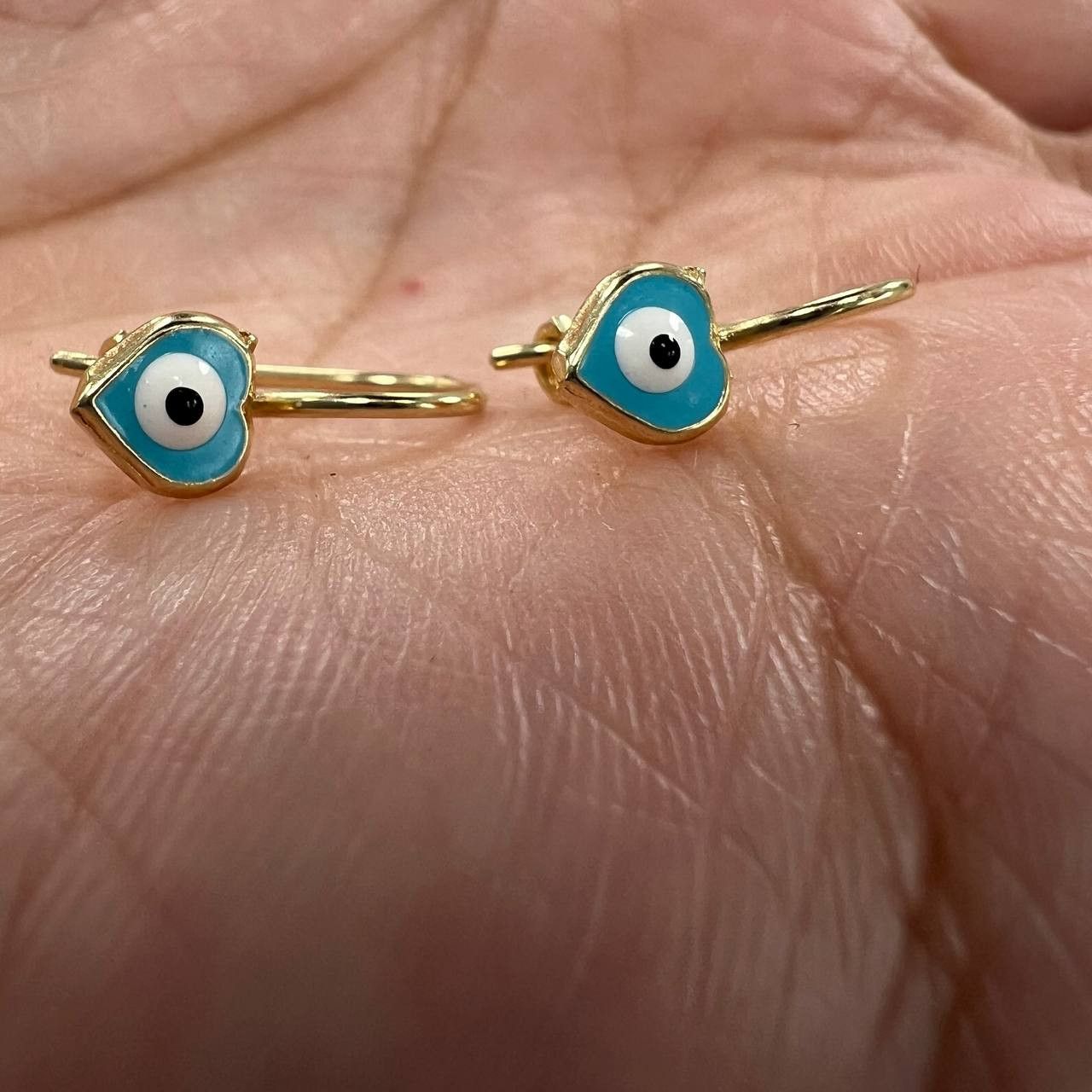 Other New 14K Yellow Gold Eye-Shaped Earrings Size ONE SIZE - 3 Thumbnail