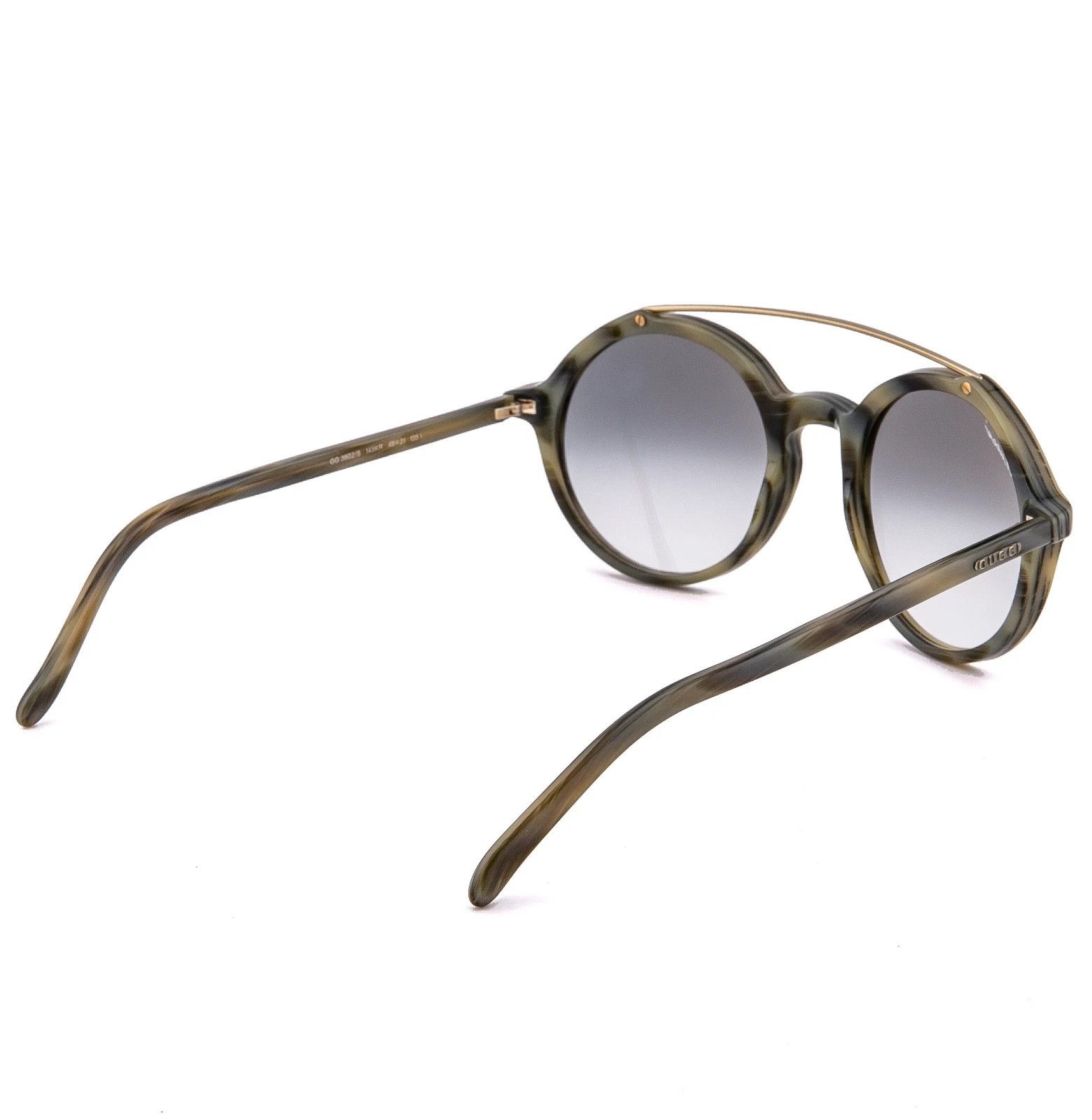 Gucci GUCCI 3602 Round Green Olive Horn Retro Sunglasses GG3602S Size ONE SIZE - 4 Thumbnail