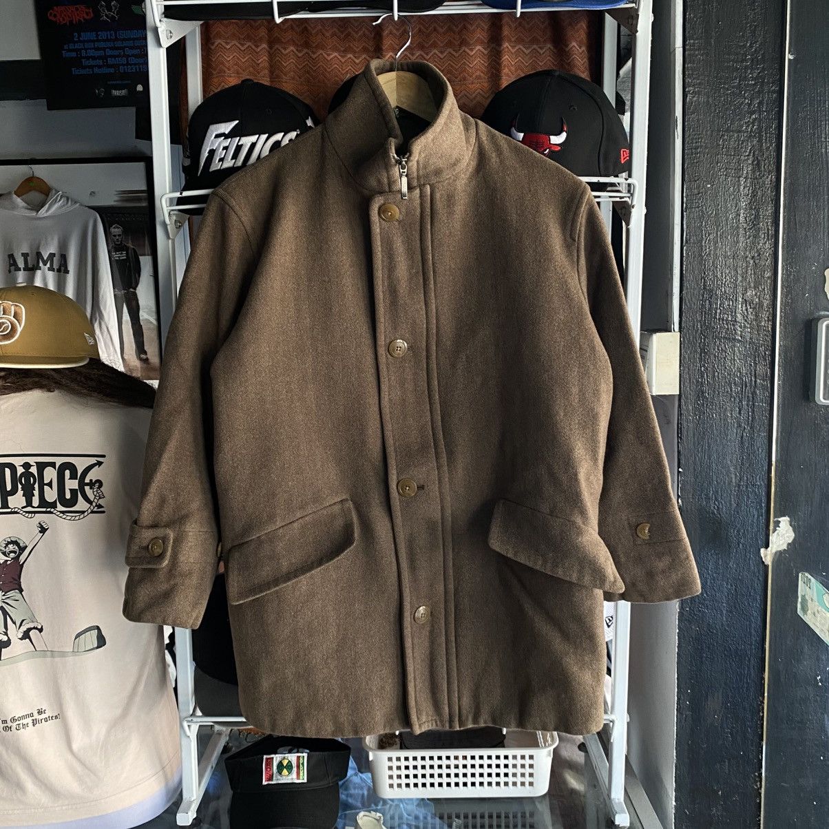Burberry Burberry Brown Wool Car Coat Lining Vintage Luxury Overcoat Size US S / EU 44-46 / 1 - 1 Thumbnail