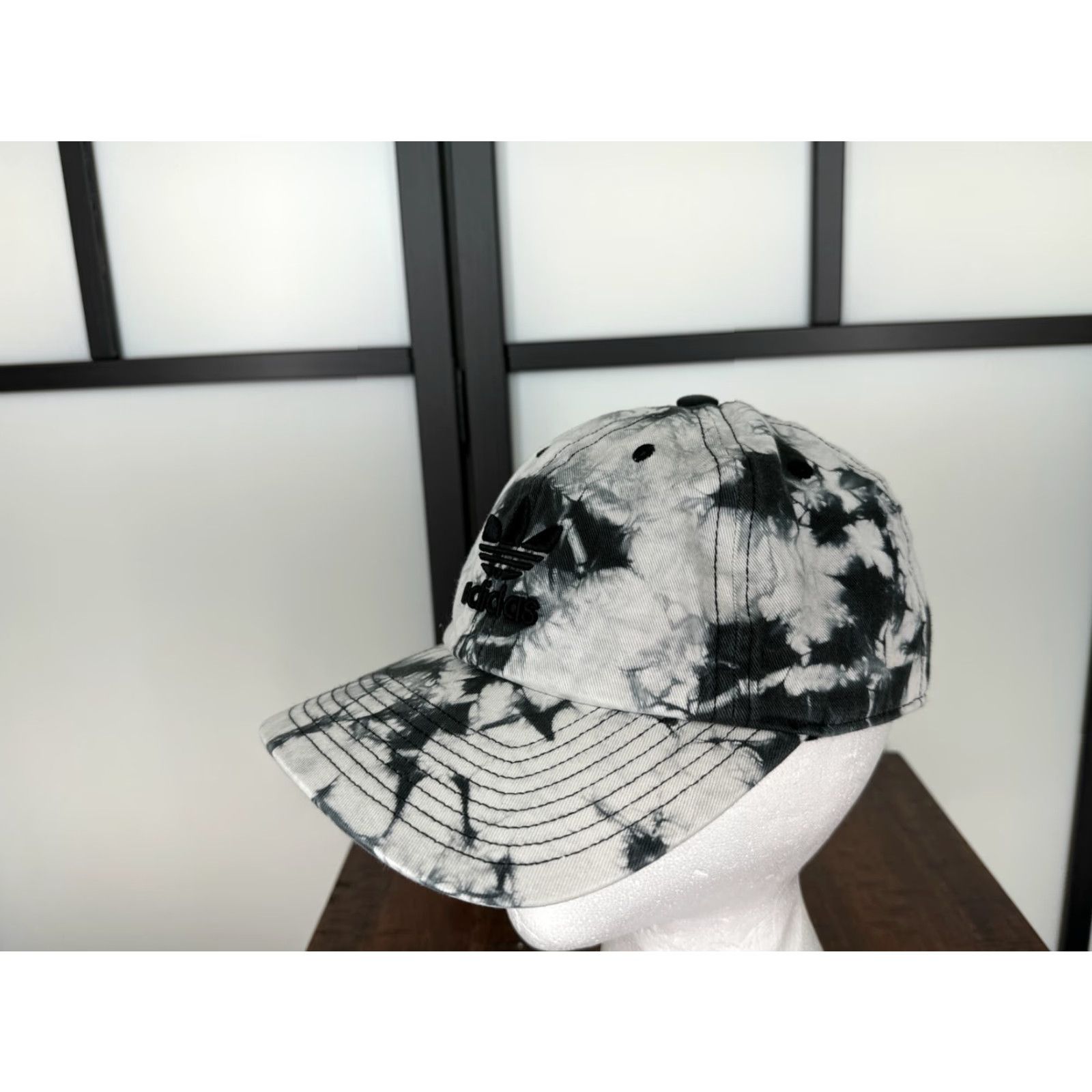 Adidas Adidas Hat Cap Strap Back Womens One Size White Black Tie Dye 100% Cotton Twill Shirt Snapback Womens Beach Aloha Logo Adjustable Size ONE SIZE - 3 Thumbnail