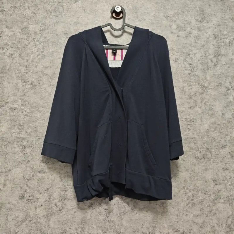 Max Mara MaxMara Elegant Black Cotton Cardigan for Women 0089 Size XL / US 12-14 / IT 48-50 - 1 Thumbnail