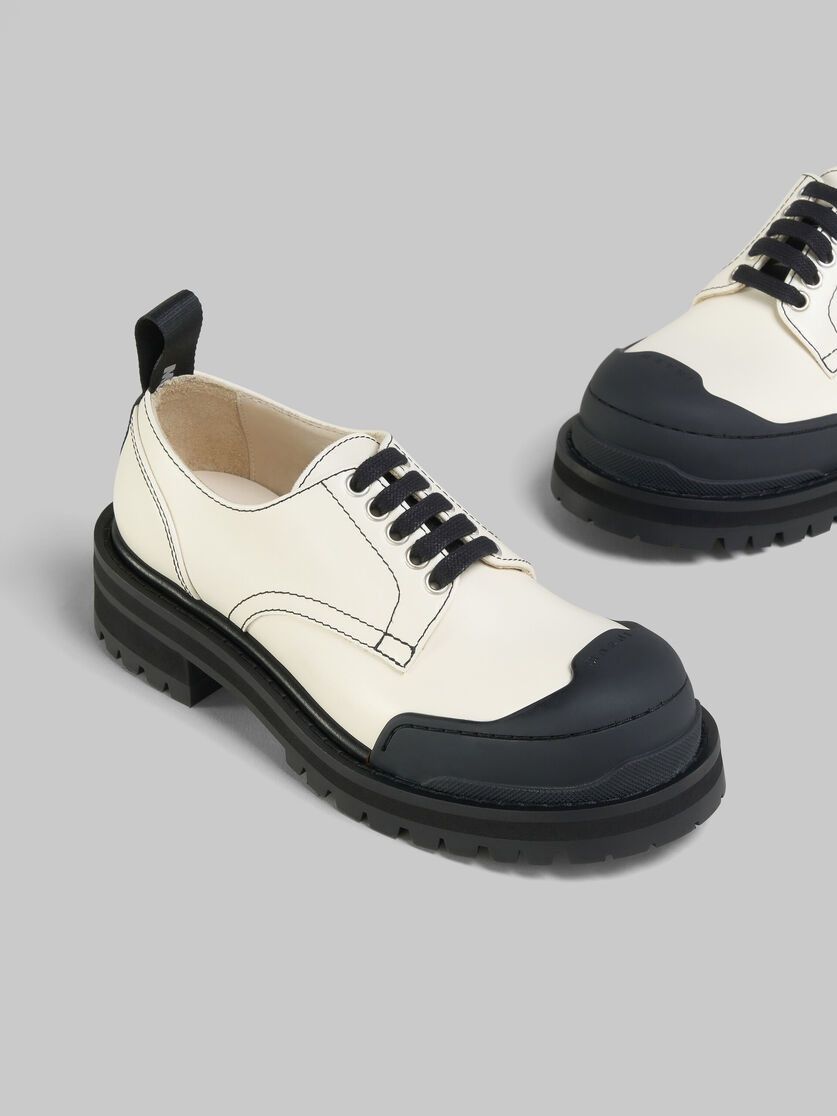 Marni o1w1db11125 Leather Dada Army Derby Shoe in White Size US 9 / IT 39 - 3 Thumbnail