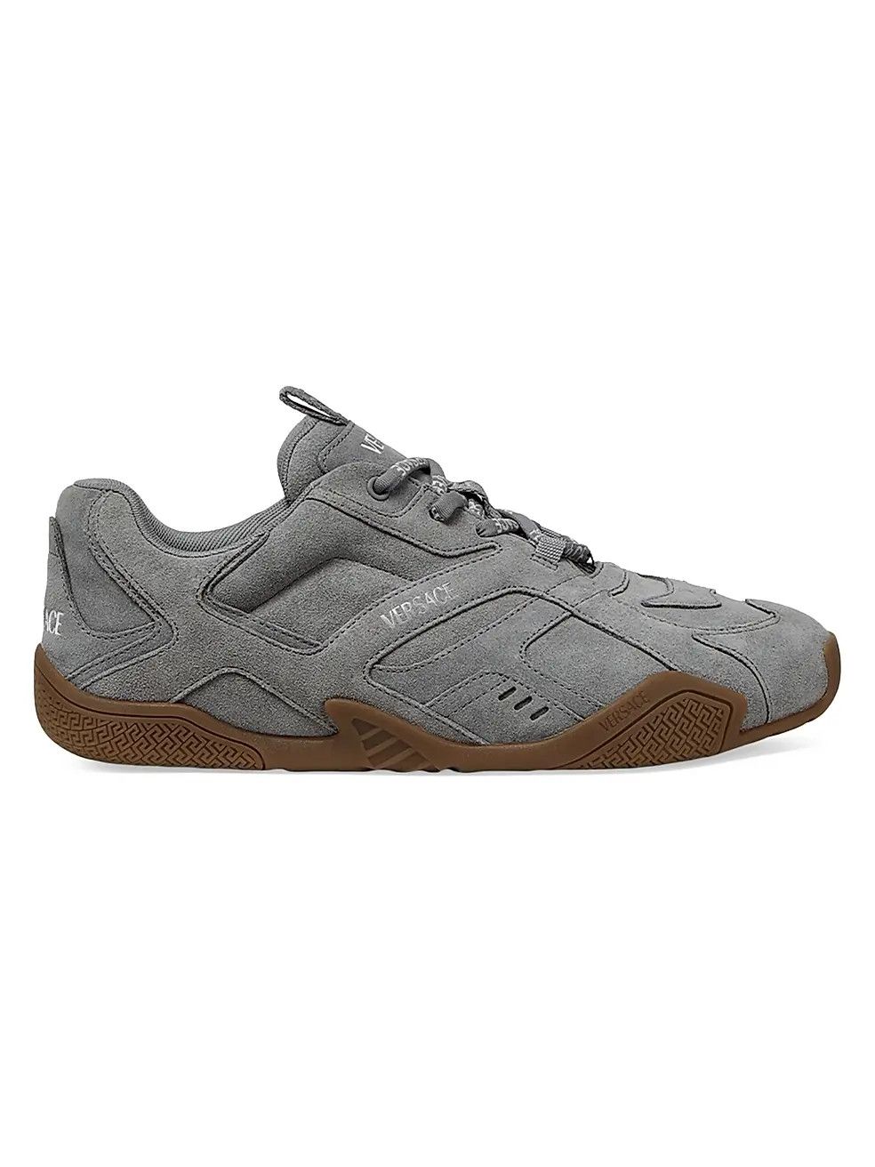 Versace os11x0326 Suede Low-Top Sneakers in Grey Size US 11 / EU 44 - 1 Thumbnail