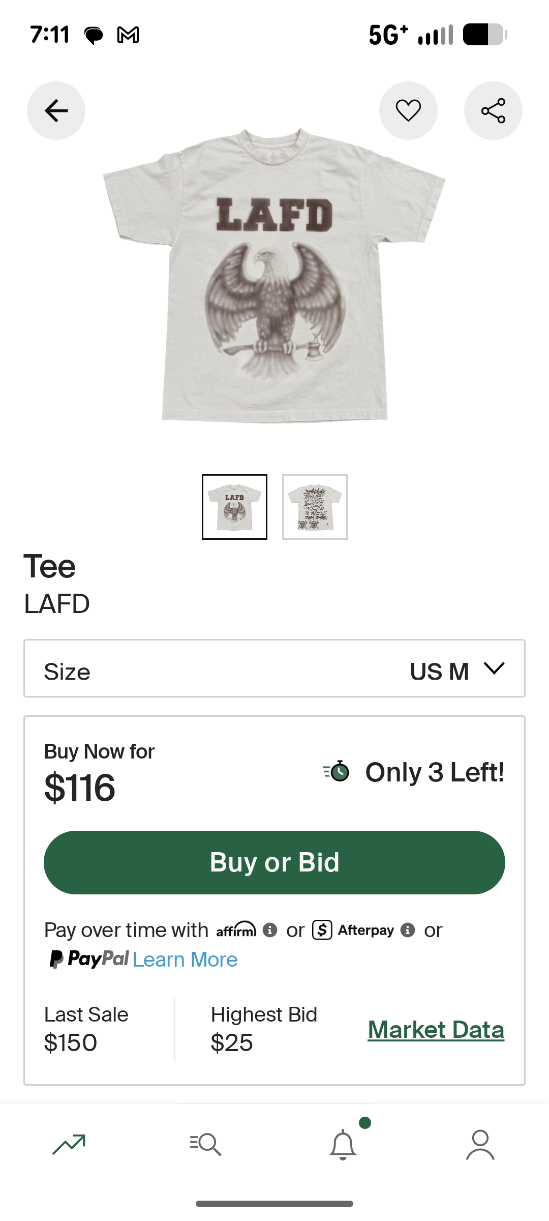 Travis Scott Cactus Jack LAFD Tee Shirt Size US M / EU 48-50 / 2 - 6 Thumbnail
