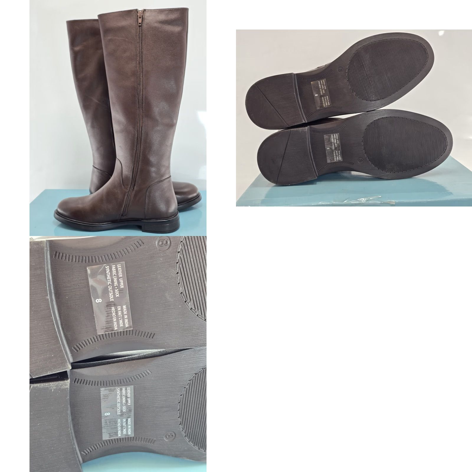 Seychelles Seychelles Dancing Circles Brown Leather Boots Sz 8 M - Women's, Knee High - Brown, Platform, Dance Theme, Shoe Size US 8 / IT 38 - 8 Thumbnail