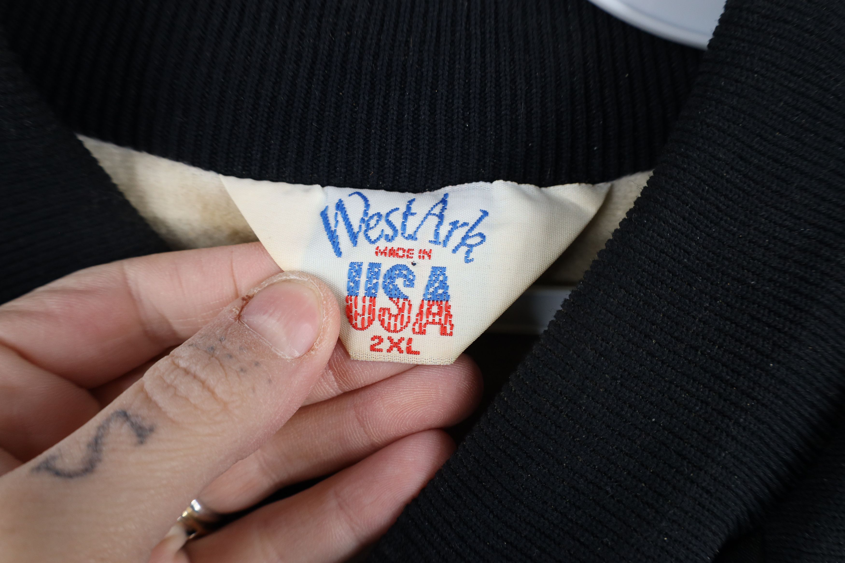 Vintage Vintage 80s 90s Nashville Satin Bomber Jacket Black USA Size US XXL / EU 58 / 5 - 9 Thumbnail