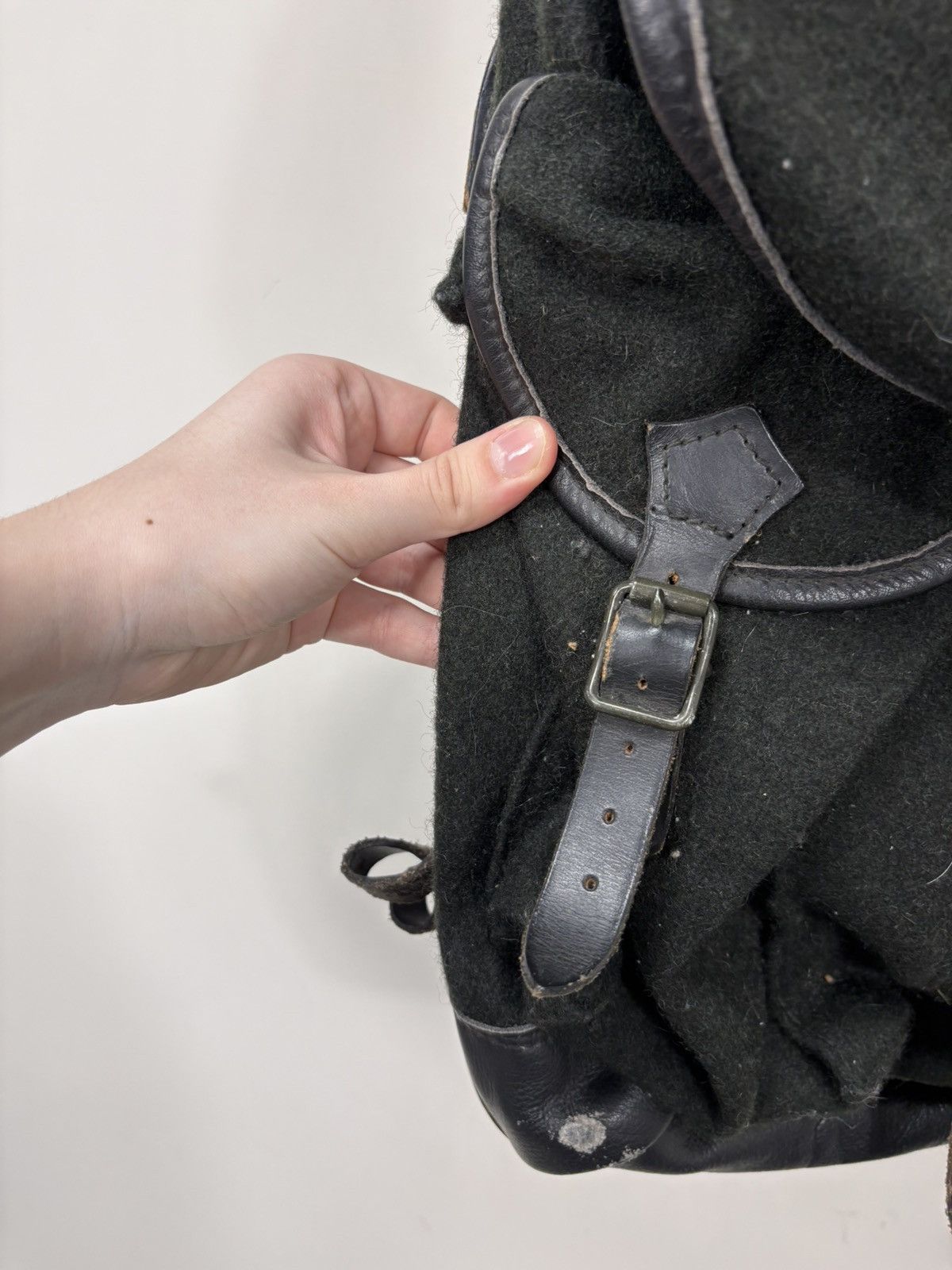 Other Vintage 1980s Husqvarna Motorcycle Backpack Wool Leather Size ONE SIZE - 6 Thumbnail