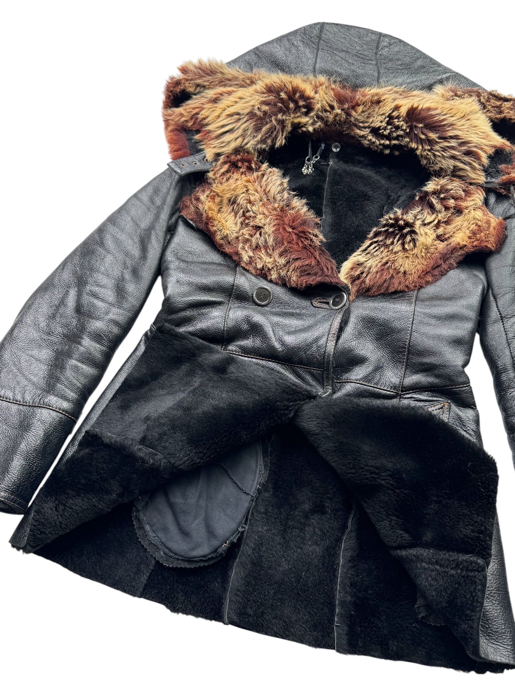 Japanese Brand Vintage Real Sheepskin Coat With Real Fur Details W85D10 Size S / US 4 / IT 40 - 3 Thumbnail