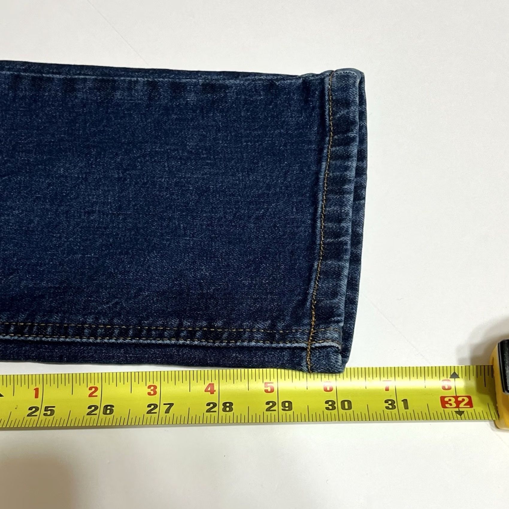 Mott & Bow Mott & Bow Women's Boyfriend Jeans Blue Mid Rise Regular Length 28x30 Stretch Denim Logo Zipper Pockets 28 Waist Pattern Solid Size 28" / US 6 / IT 42 - 6 Thumbnail