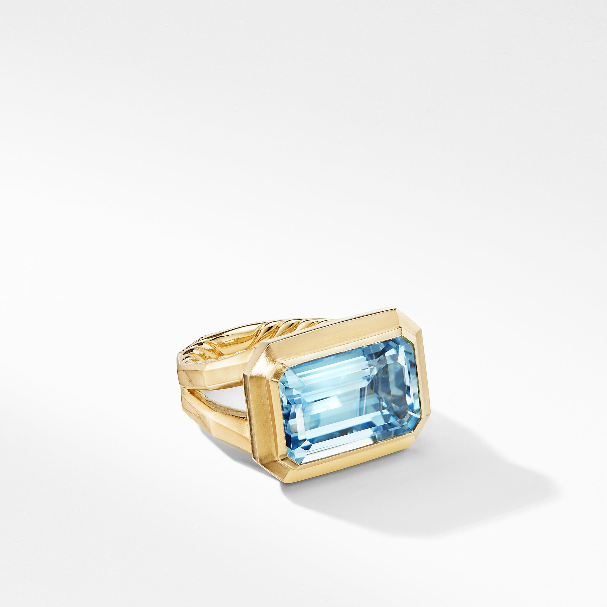 David Yurman o1w1db10325 R14445 Ring in 18K Yellow Gold with Blue Topaz Size ONE SIZE - 1 Preview