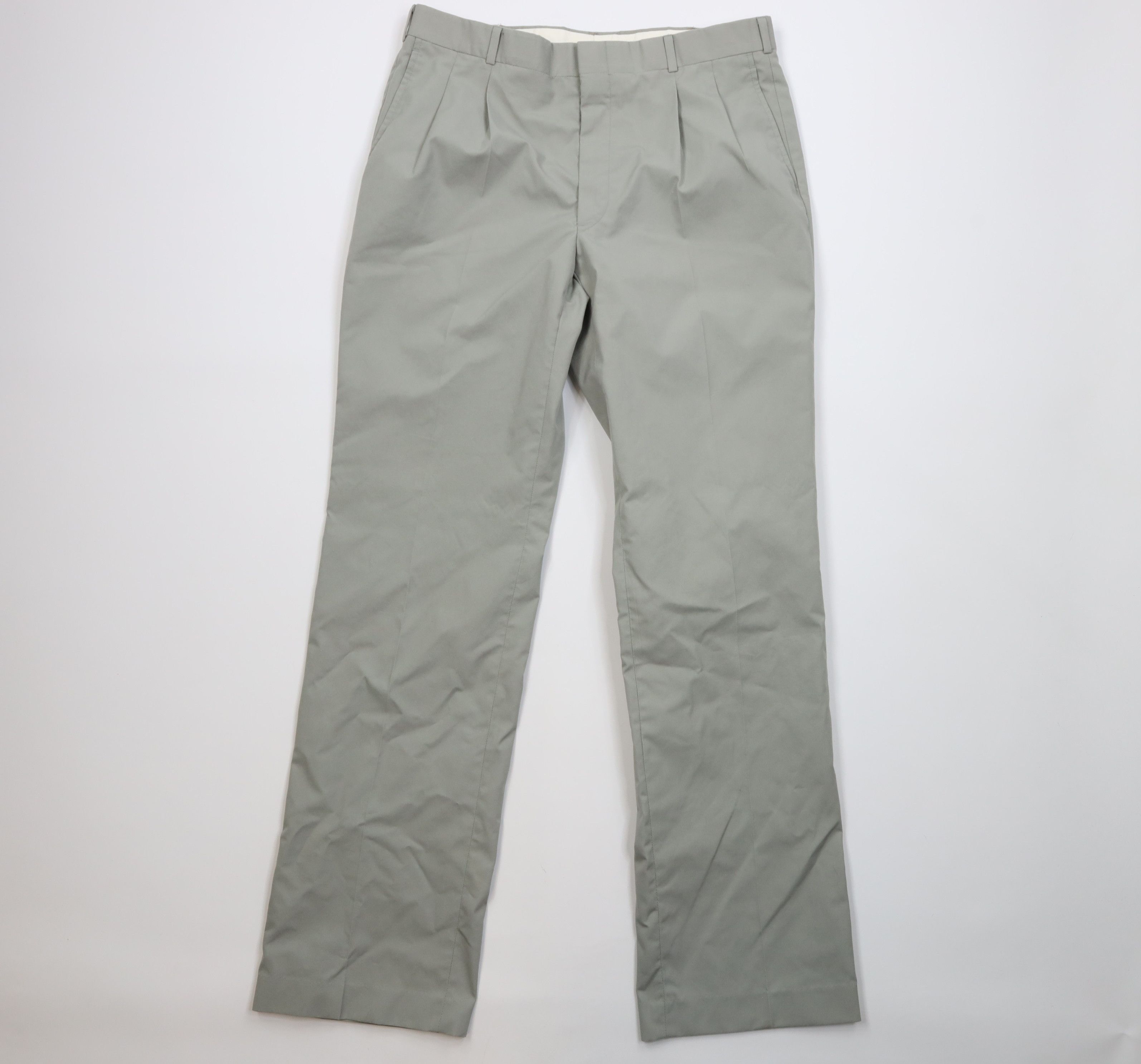 Lands' End Vintage 70s Lands End Wide Leg Chino Pants Light Green USA Size US 34 / EU 50 - 1 Thumbnail