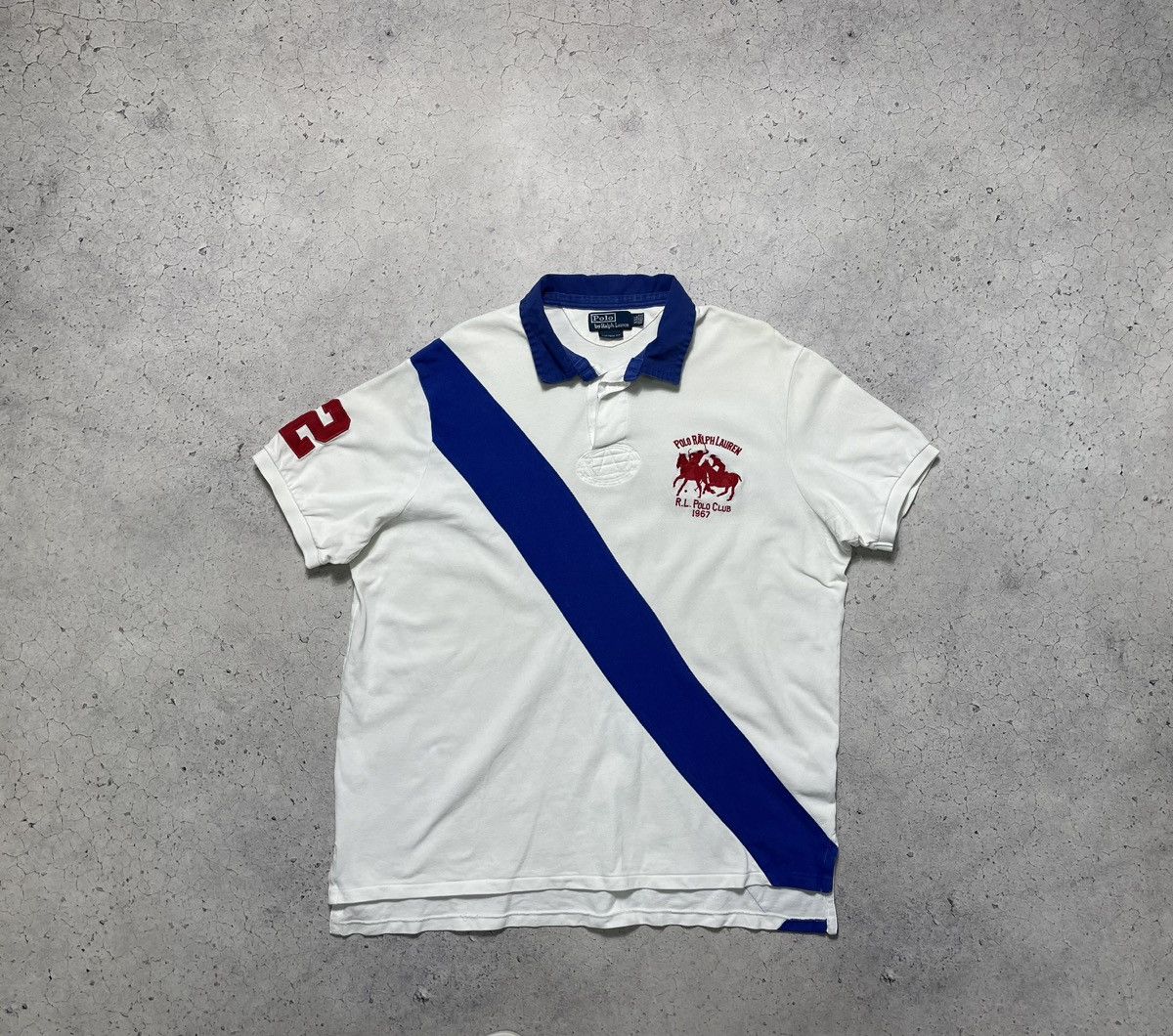 Polo Ralph Lauren Vintage PRL Polo Shirt Polo Ralph Lauren Big Pony #2 Y2K Size US XXL / EU 58 / 5 - 1 Thumbnail