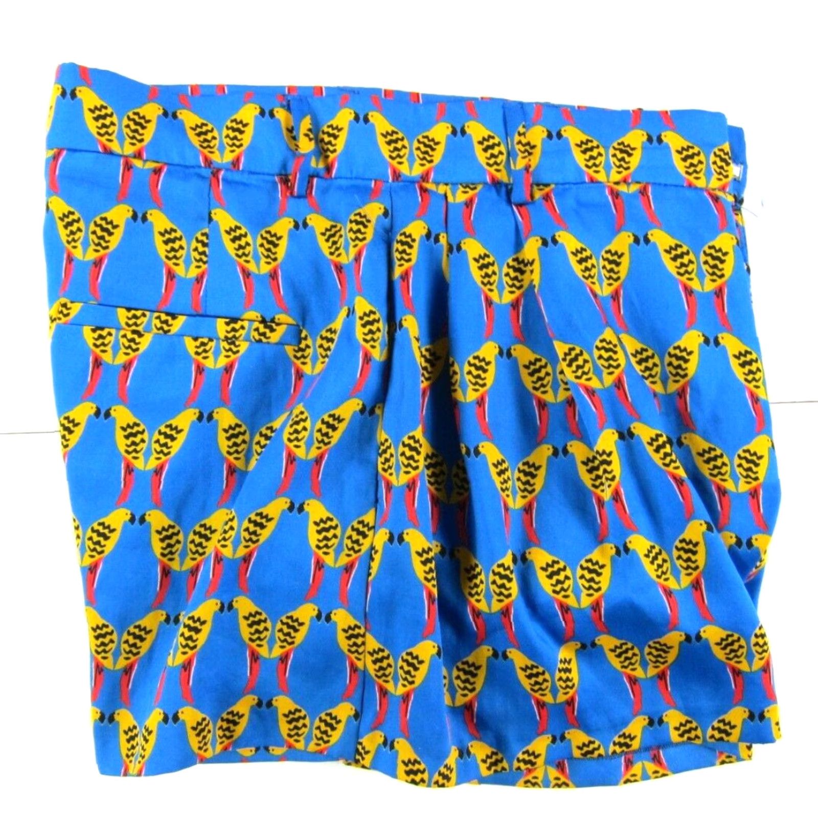 Zara ZARA Blue Yellow Red Black Parrot Bird High Rise Waist Pocket Chino Shorts Small Women Size 28" / US 6 / IT 42 - 4 Thumbnail