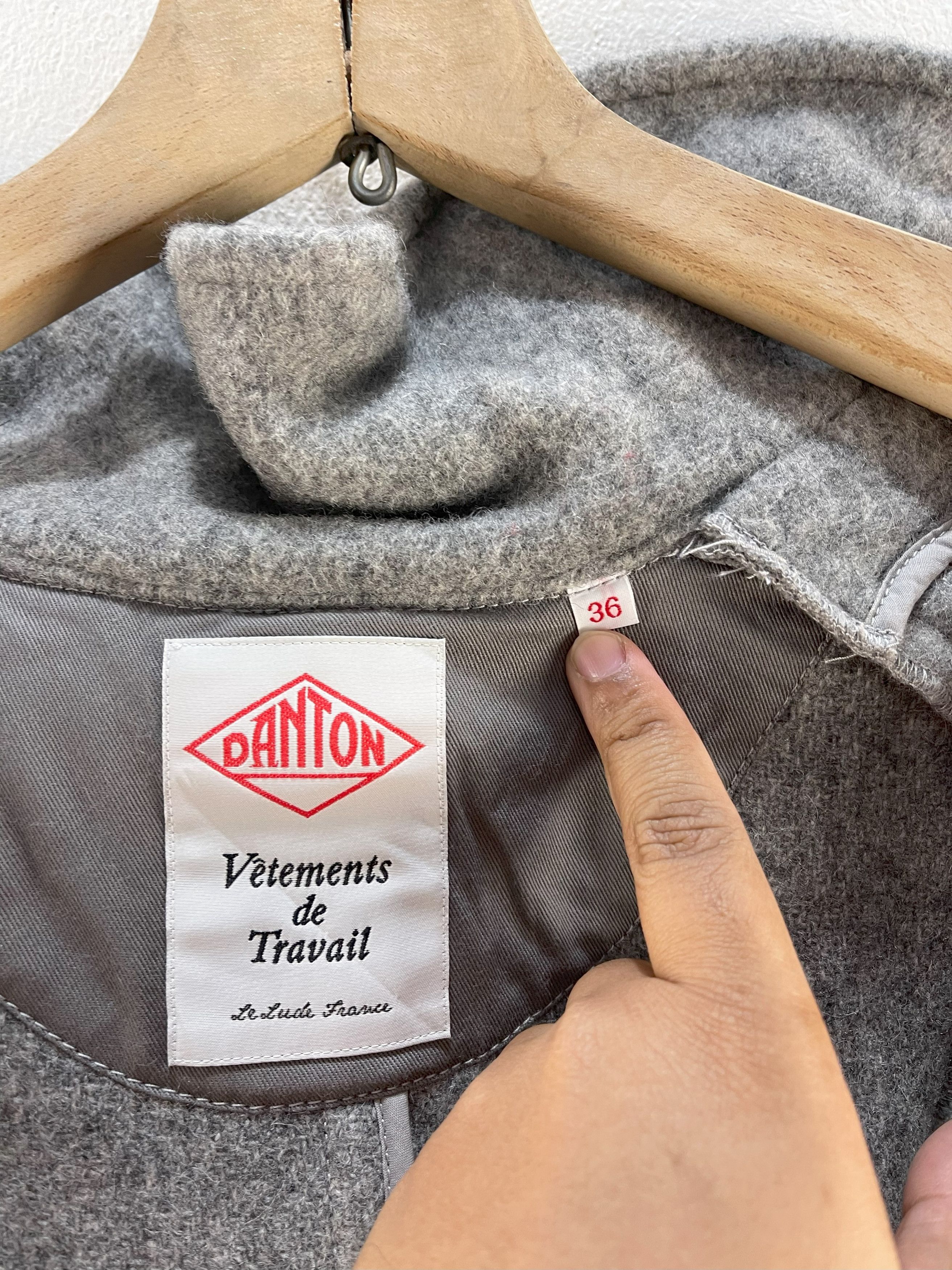 Danton Vintage Danton Vetements De Travail Wool Hoodies Jacket Size S / US 4 / IT 40 - 10 Thumbnail