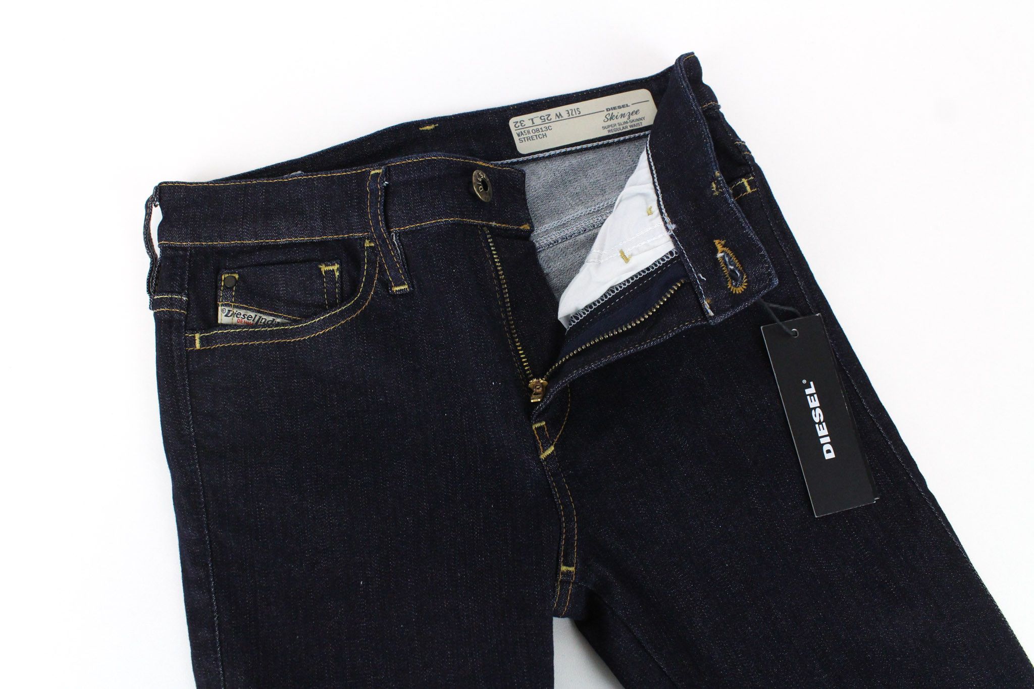 Diesel SKINZEE 0813C W25/L32 Blue Stretch Jeans 70148 Size 25" / US 0 / IT 36 - 4 Thumbnail