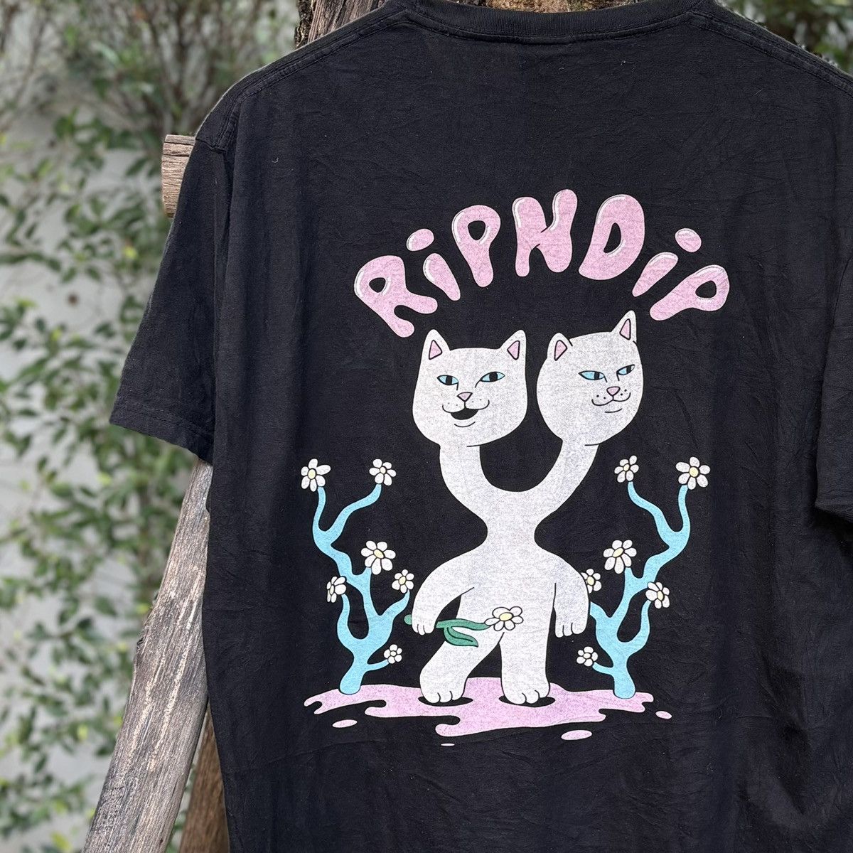 RIPNDIP RIPNDIP Two Headed Cat Graphic T-Shirt Black Size Size US L / EU 52-54 / 3 - 10 Thumbnail