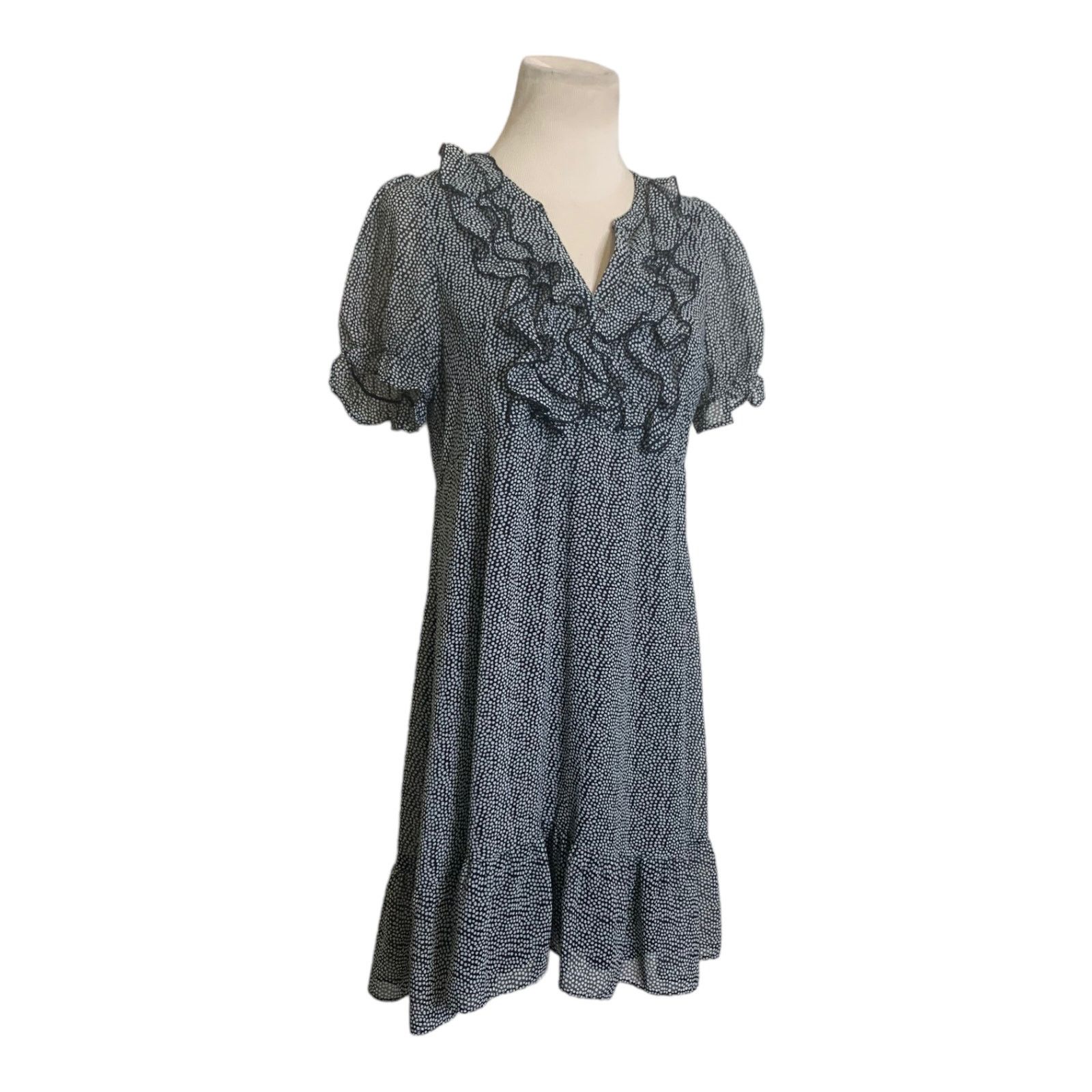H&M H&M black ruffled short sleeves mini dress size small Size S / US 4 / IT 40 - 1 Thumbnail