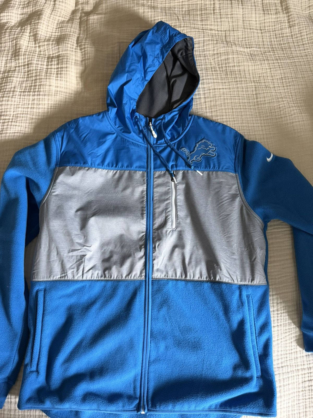 Nike Nike Detroit Lions Full Zip Jacket Fleece Size US L / EU 52-54 / 3 - 1 Thumbnail