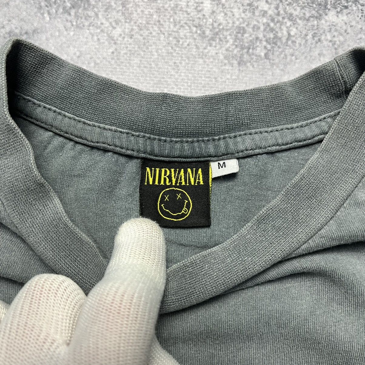 Band Tees × Nirvana Vintage Nirvana Smiley Face Tee Distressed Rock Band Size M / US 6-8 / IT 42-44 - 6 Thumbnail