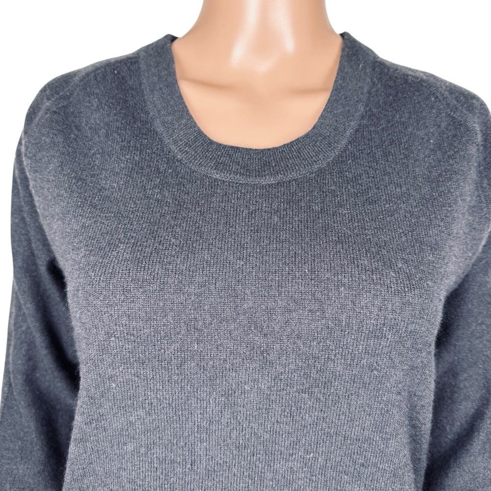 AQUA Aqua Cashmere Asymmetrical Hem Crewneck Dark Grey Sweater S Size XS / US 0-2 / IT 36-38 - 2 Thumbnail