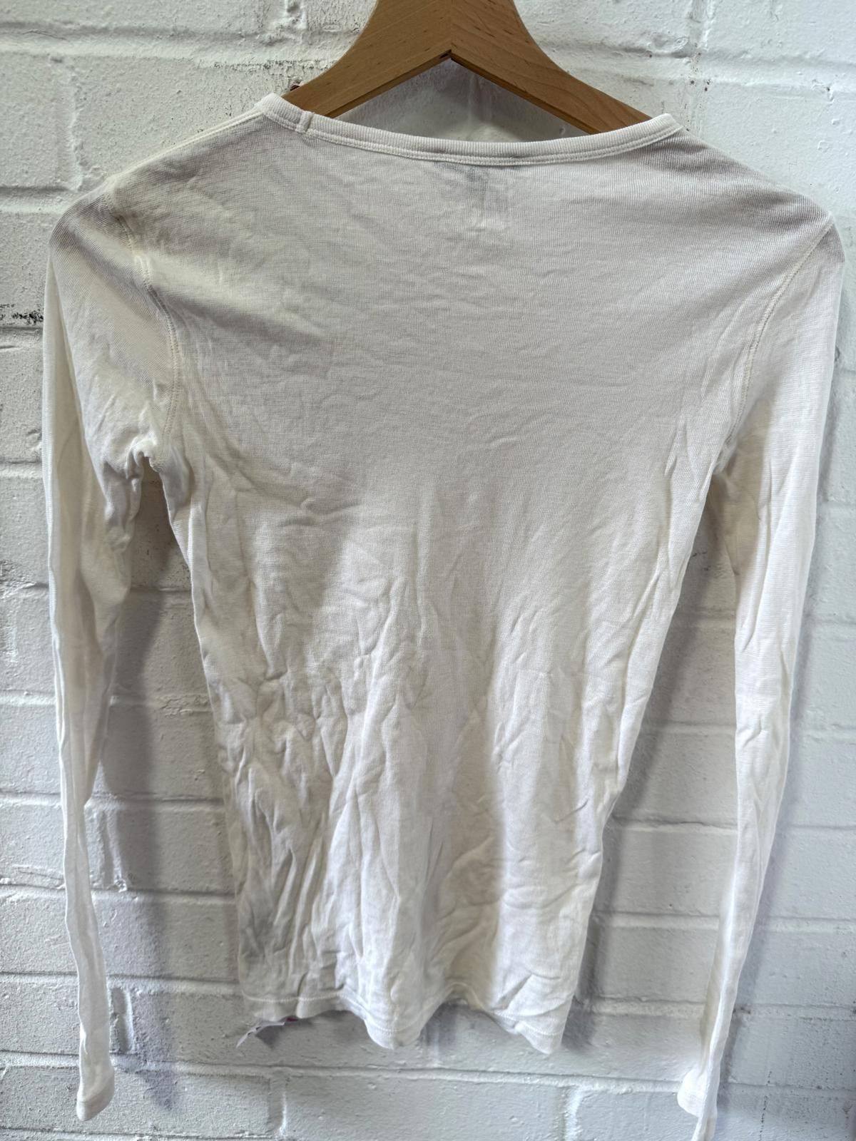 Designer Soft White Long-Sleeve T-Shirt Size S / US 4 / IT 40 - 3 Thumbnail