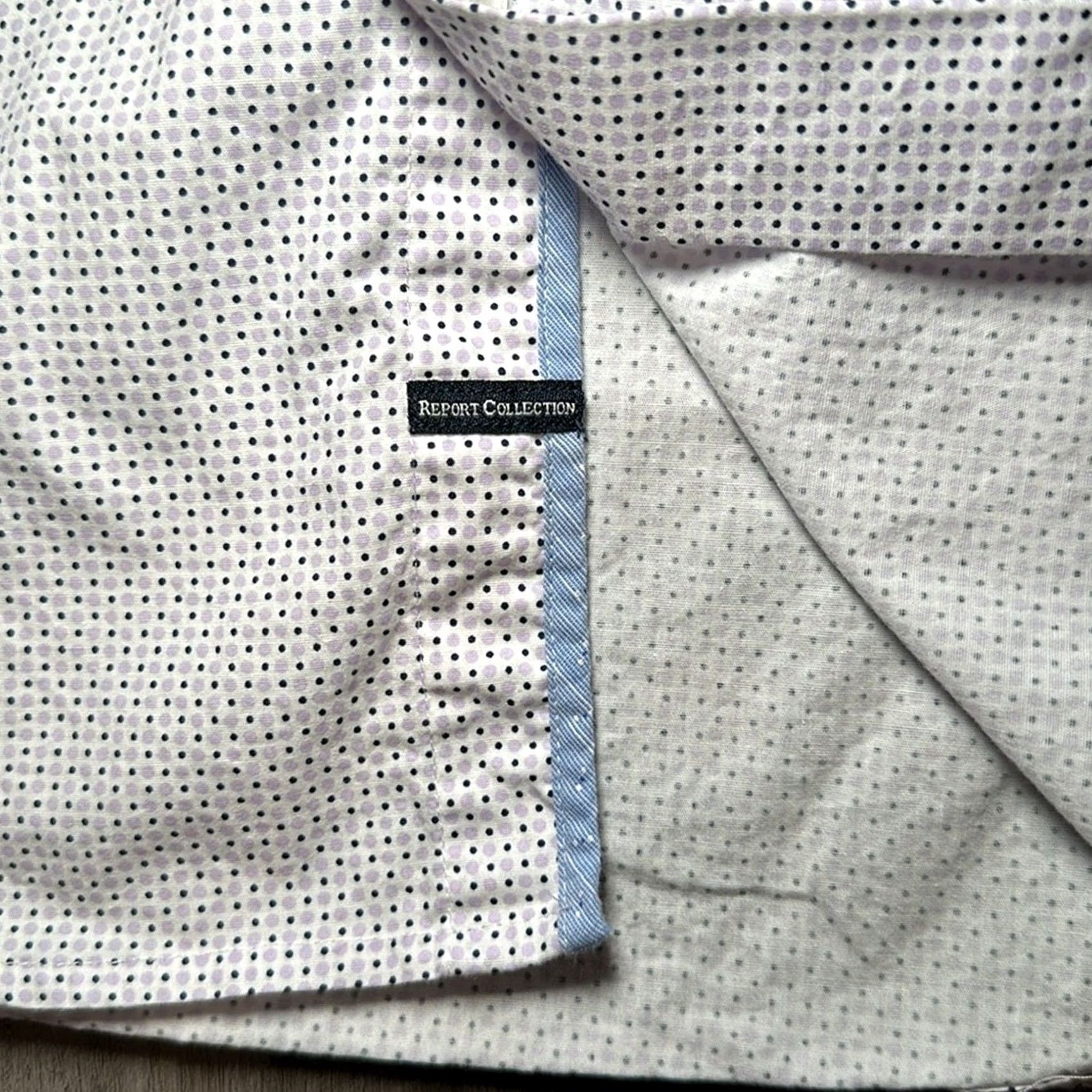 Vintage Report Collection Performance Stretch Modern Fit Button-Down Large Long Sleeve White L Men Shirt Size US 33 - 5 Thumbnail
