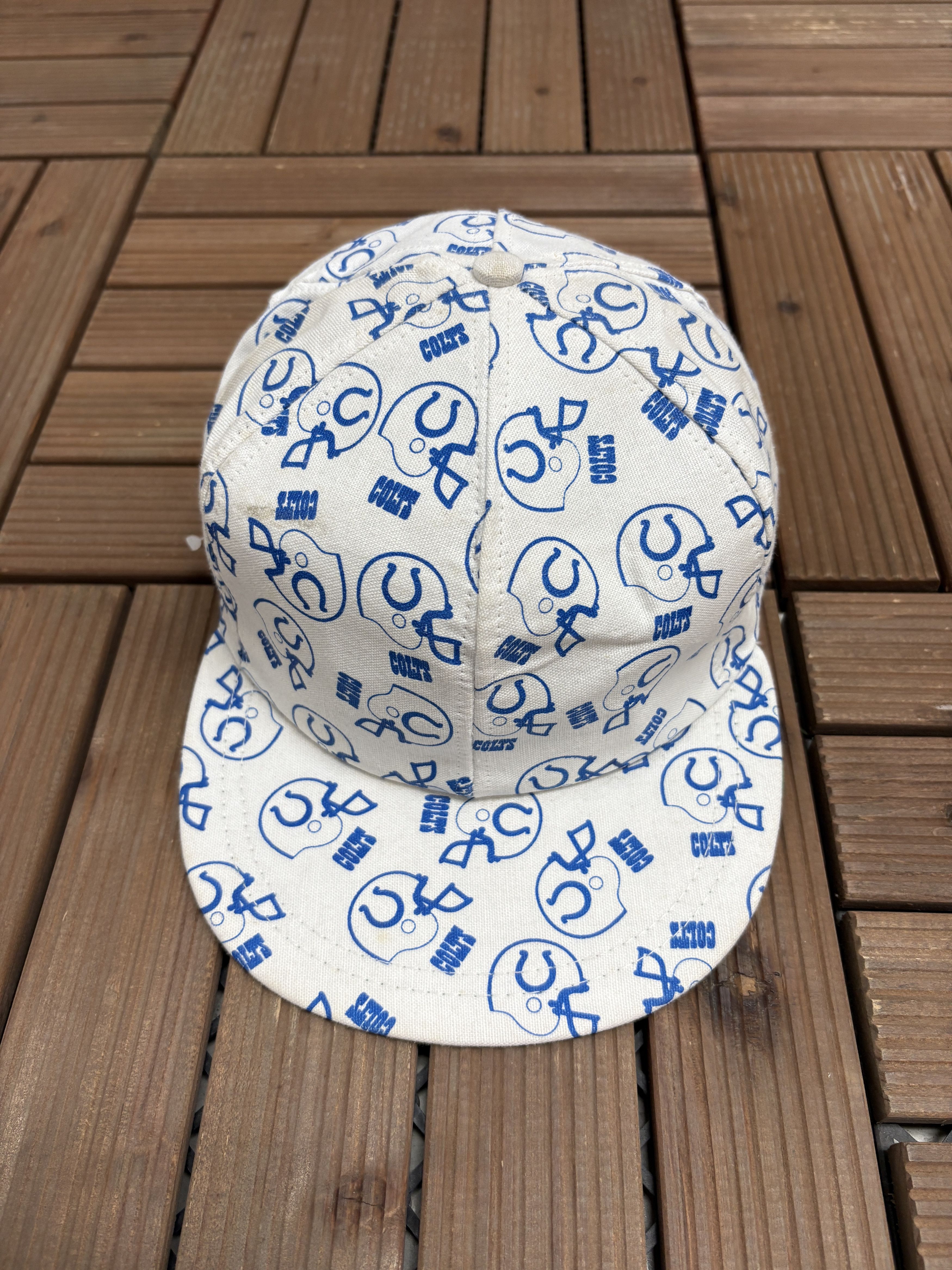 Vintage Indianapolis Colts Helmet AOP Vintage White Snap BackHat Size ONE SIZE - 2 Thumbnail