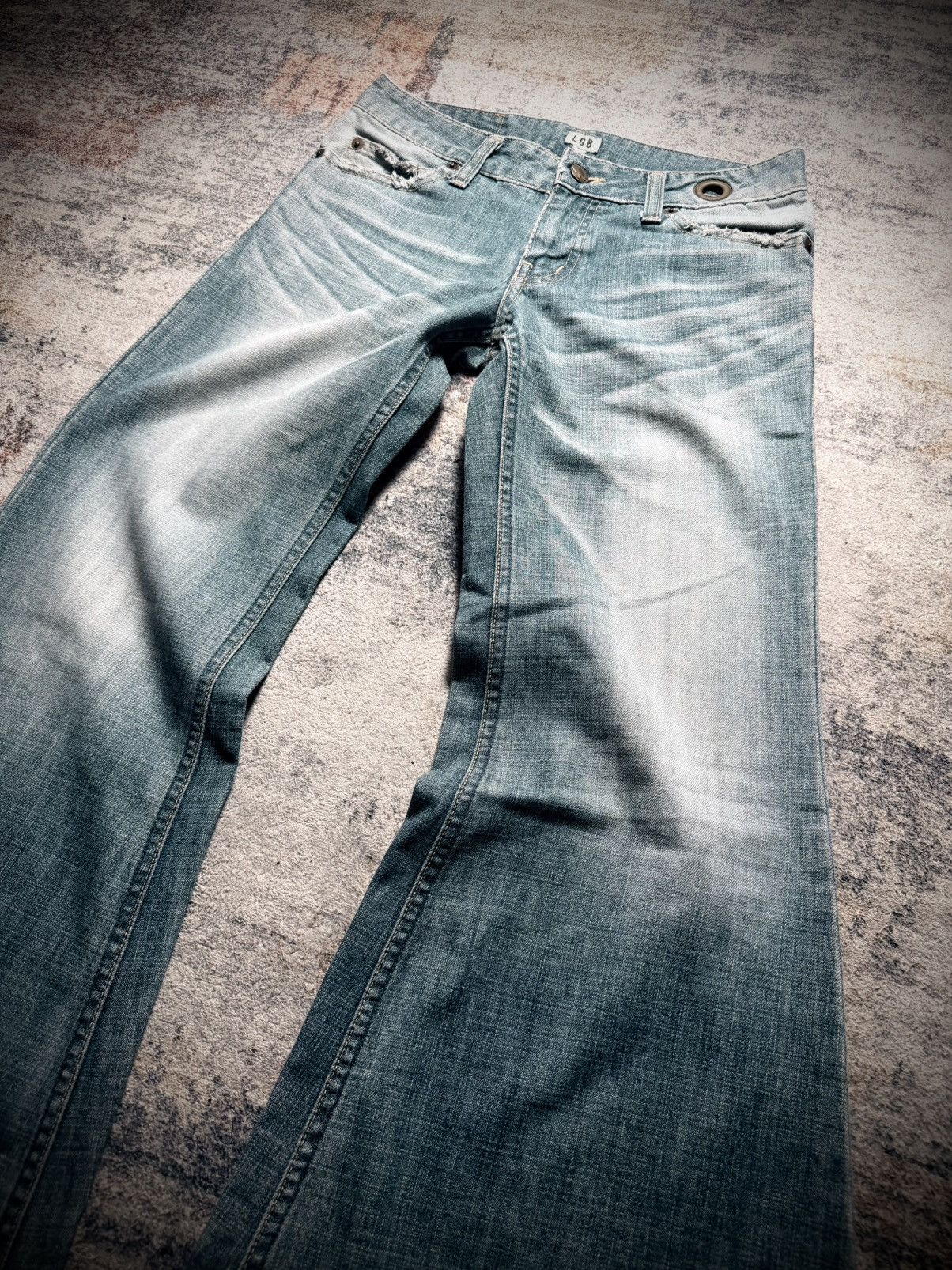 Le Grande Bleu (L.G.B.) le grand bleu mega flared denim Size US 28 / EU 44 - 2 Thumbnail