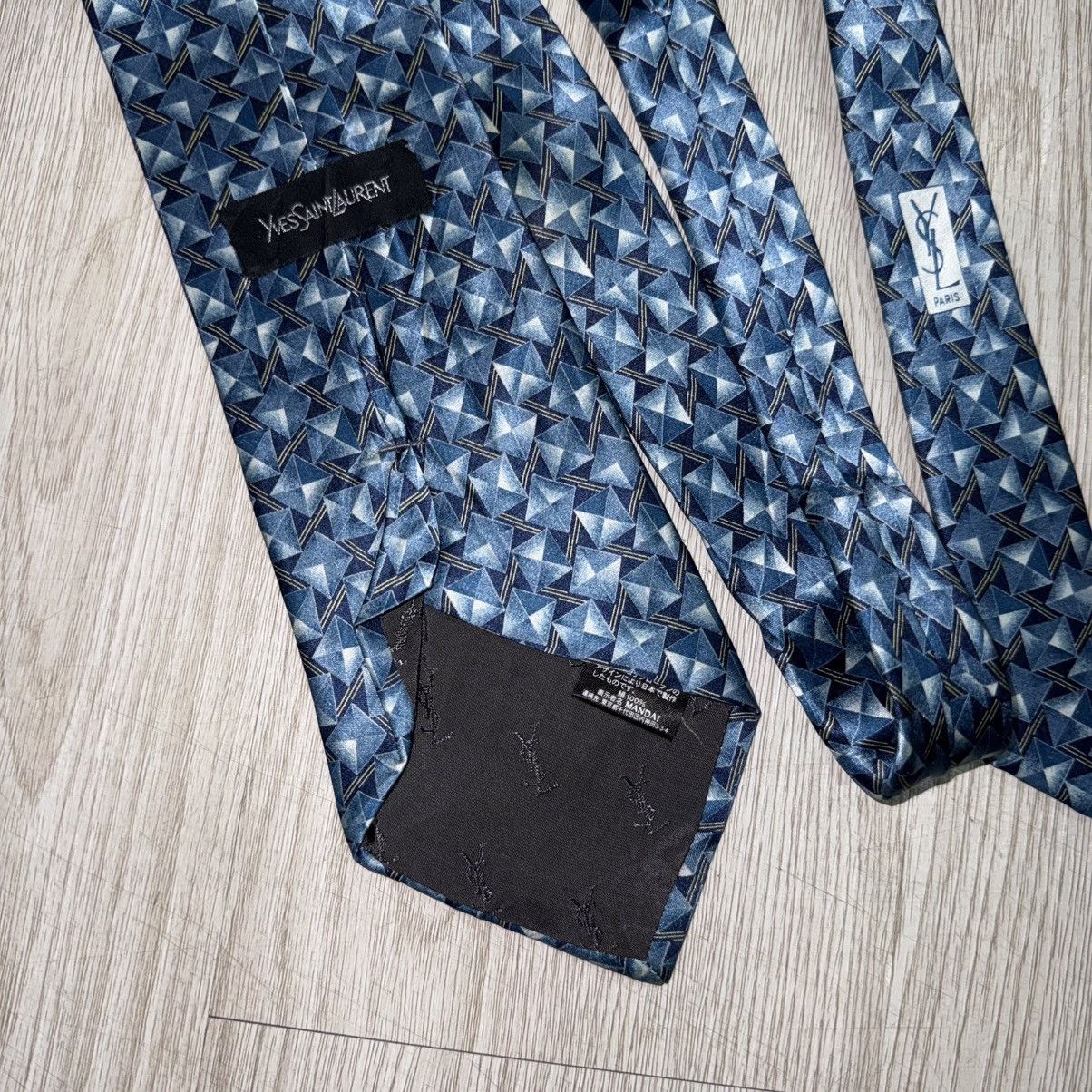 Yves Saint Laurent YVES SAINT LAURENT tie geometric silk YSL Size ONE SIZE - 3 Thumbnail