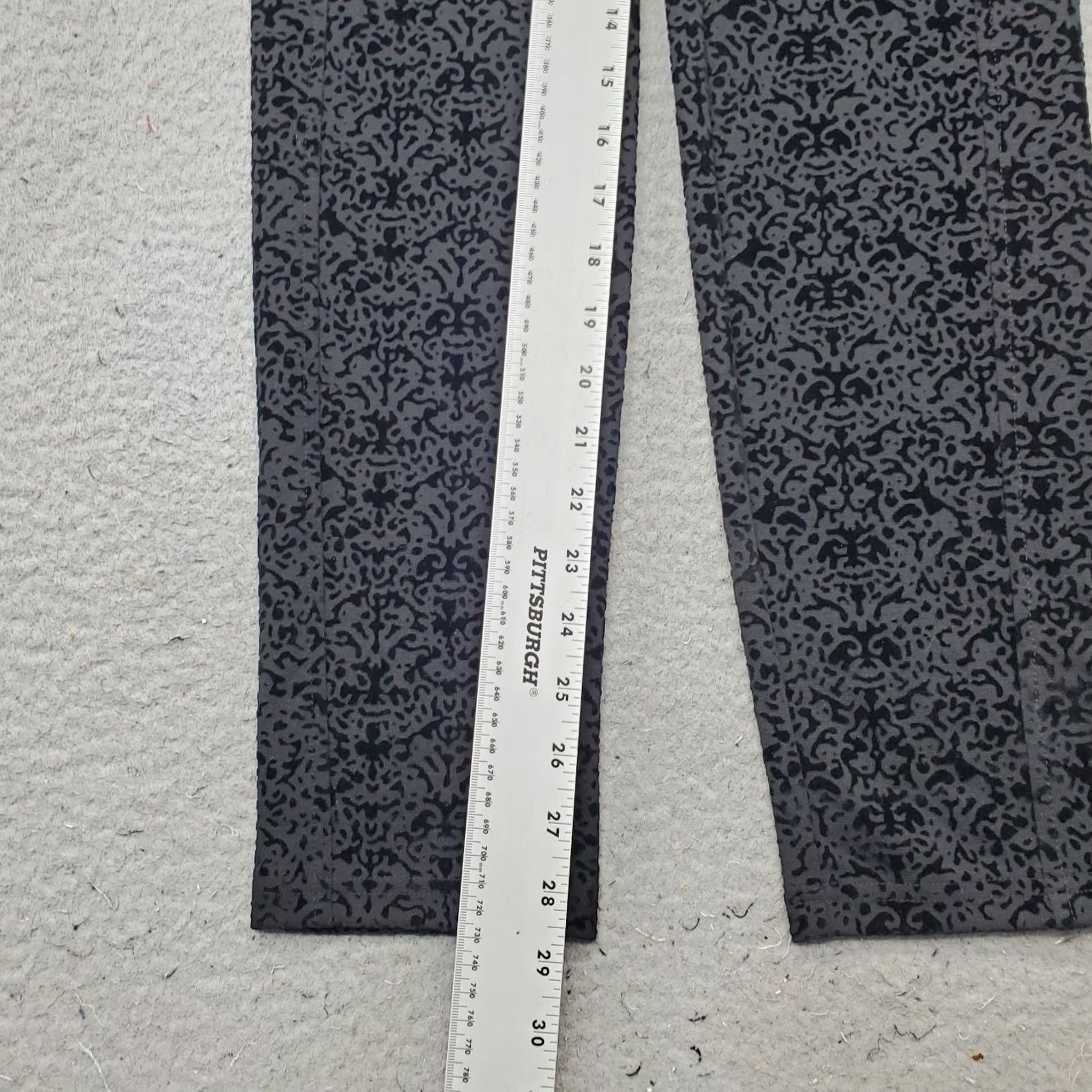 Vintage Style&co. Pants Womens XS Black Burnout Damask Comfort Stretch Mid Rise Skinny Size 26" / US 2 / IT 38 - 4 Thumbnail