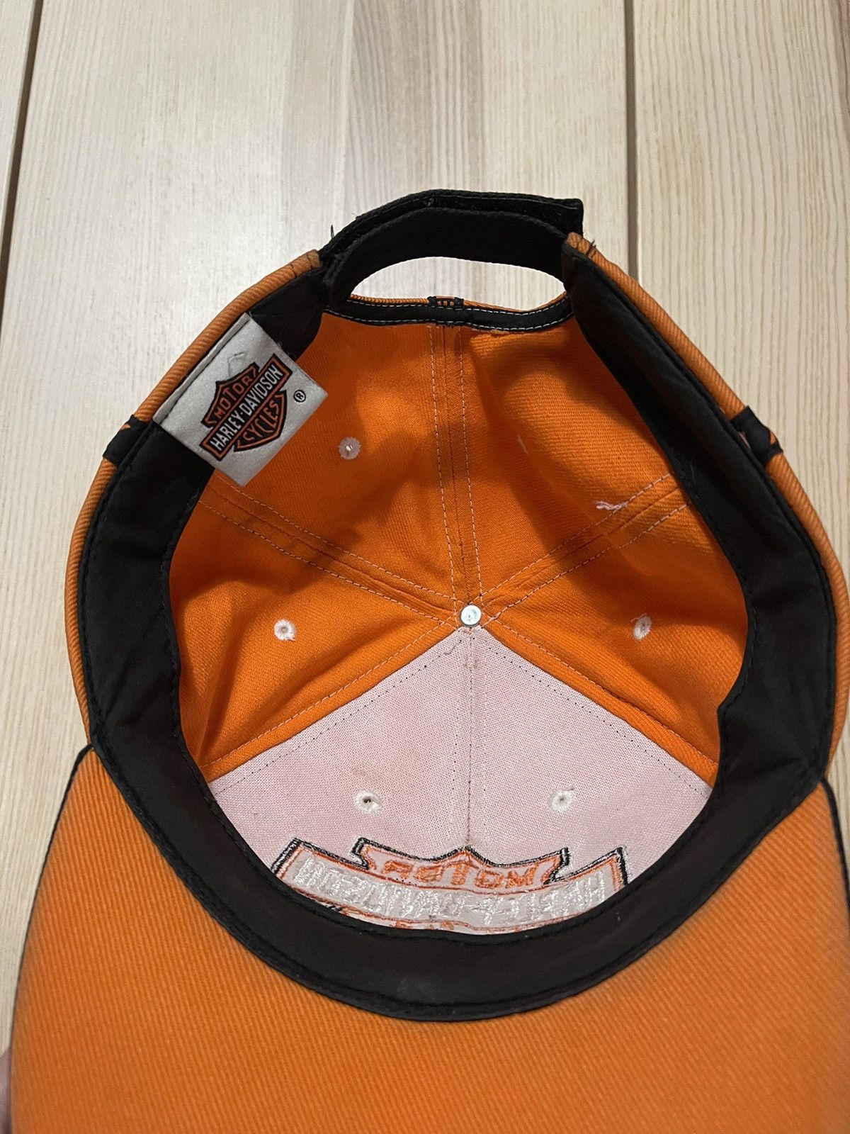 Harley Davidson × Vintage Vintage Harley Davidson “Top Of The Line” Spellout Hat Size ONE SIZE - 4 Thumbnail