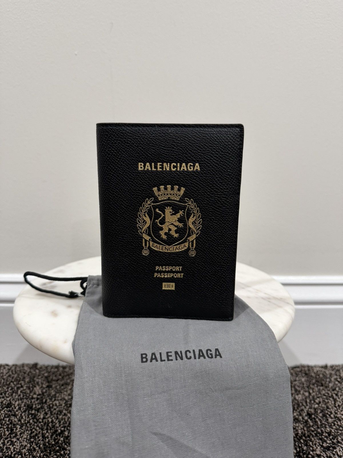 Balenciaga Balenciaga SS24 Demna Passport Black Leather Holder Wallet Size ONE SIZE - 5 Thumbnail