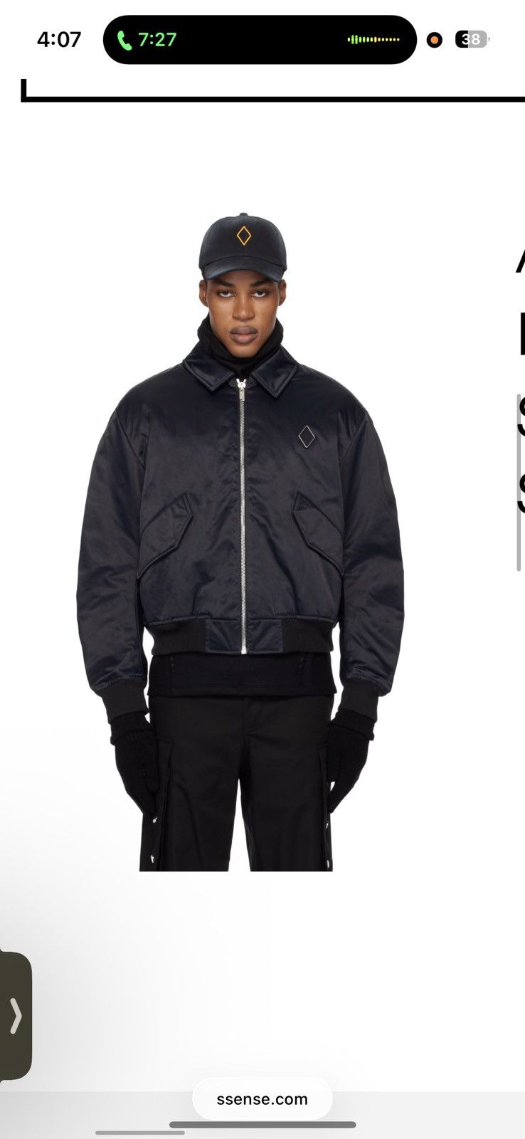 A-COLD-WALL* A-Cold-Wall Black cinch bomber jacket Size US M / EU 48-50 / 2 - 3 Thumbnail
