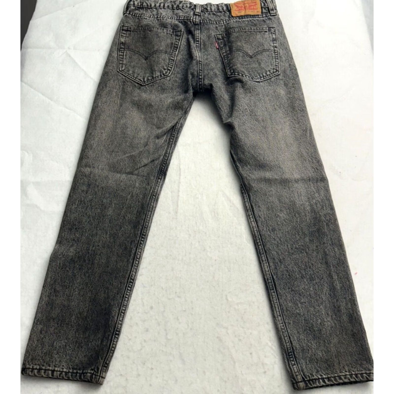 Levi's VINTAGE Levi's 512 Jeans Mens Black Acid Wash Denim Distressed Button Zip Closure 33x30 Slim Epics Size US 33 - 6 Thumbnail