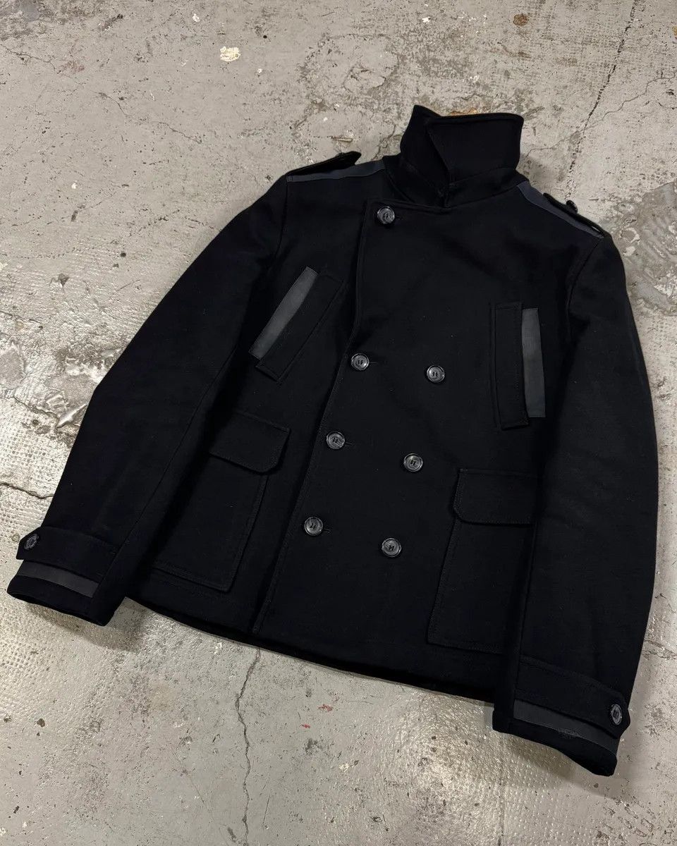 Dolce & Gabbana 2000s Dolce & Gabbana Black Peacoat Officer Jacket Size US M / EU 48-50 / 2 - 3 Thumbnail