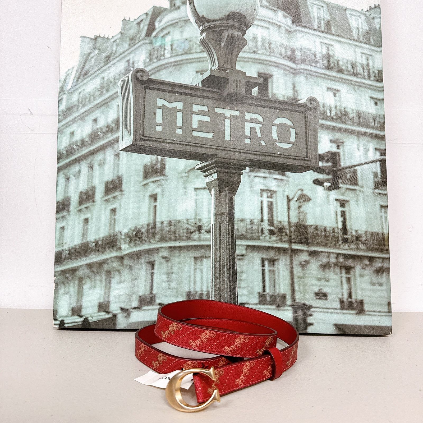 Coach Coach C7121 Signature Buckle Belt With Horse And Carriage , Size ONE SIZE - 1 Thumbnail