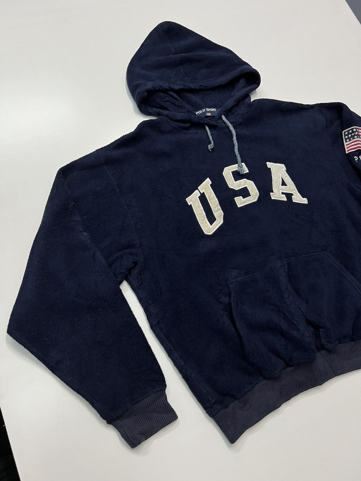 Polo Ralph Lauren 🔥VINTAGE POLO RALPH LAUREN USA HOODIE Size US L / EU 52-54 / 3 - 3 Thumbnail