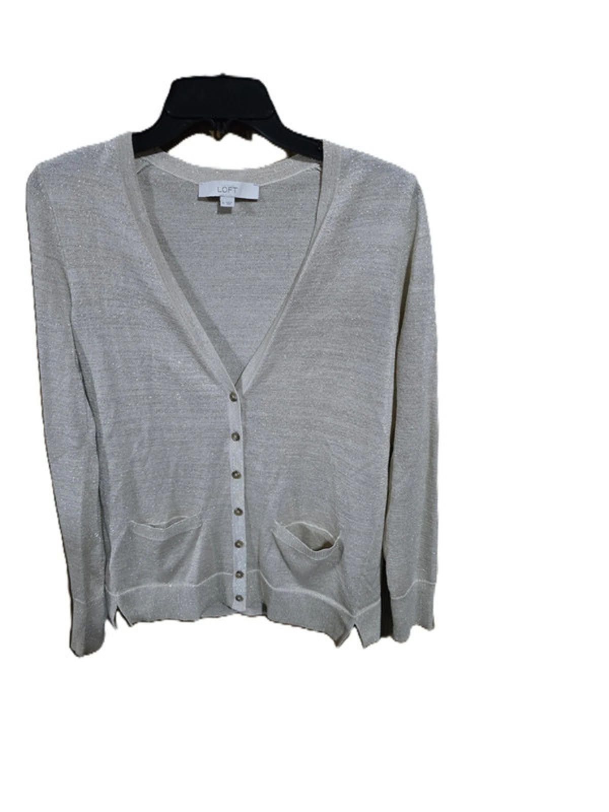 Other Loft Cardigan Sweater Button Down Shiny Size M / US 6-8 / IT 42-44 - 1 Thumbnail