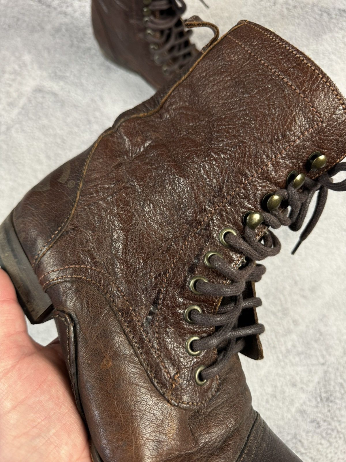 Dolce & Gabbana × Vintage DOLCE GABBANA Vintage Leather Unisex Boots Shoes Brown Size US 10 / IT 40 - 7 Thumbnail