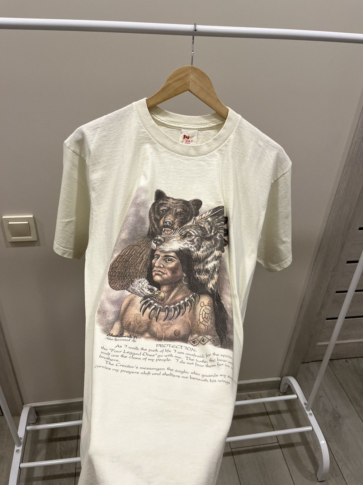 Japanese Brand Vintage 90s Indian Chief American Native Wolf heavy t-shirt Size US L / EU 52-54 / 3 - 2 Thumbnail