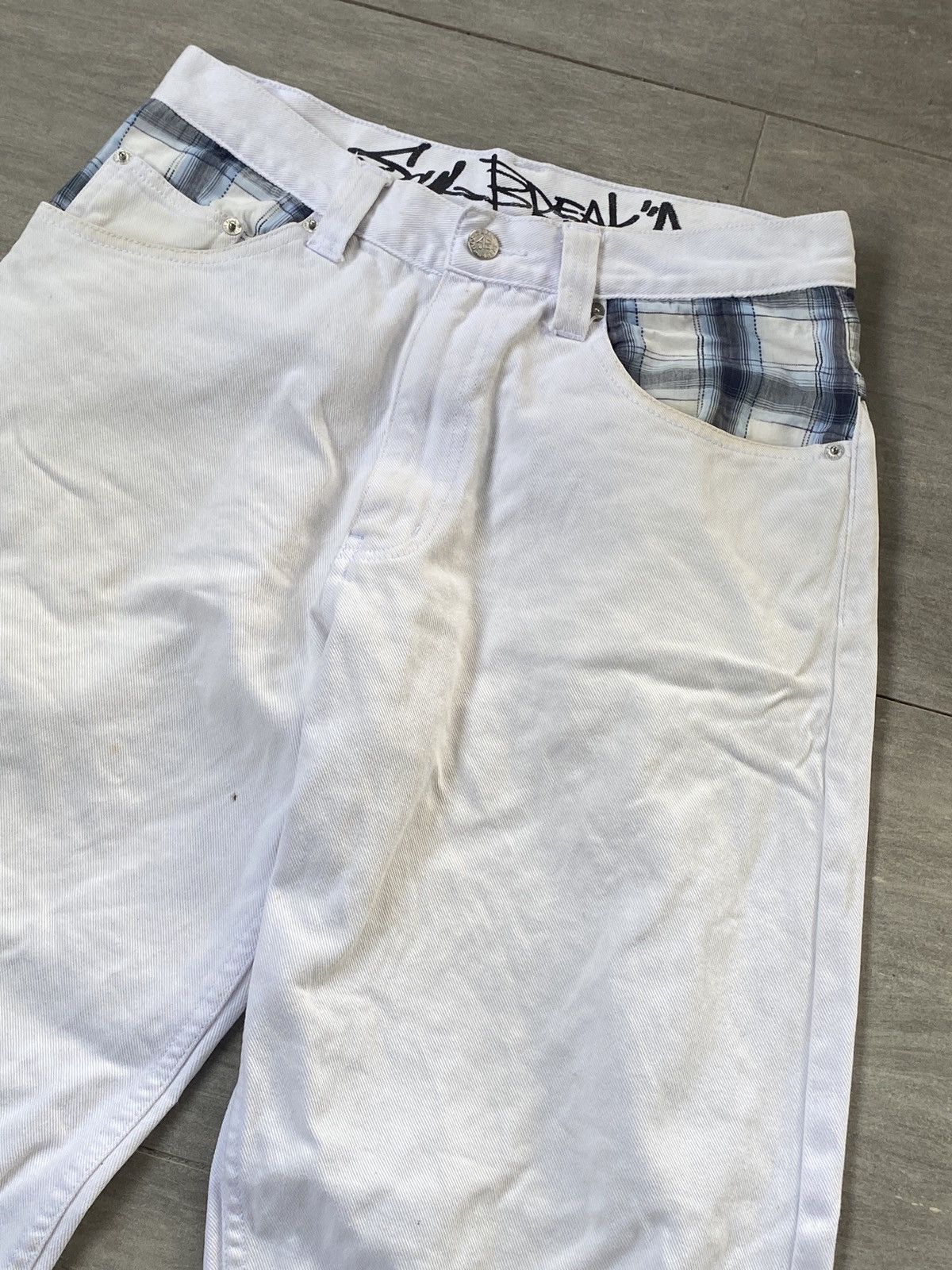 Japanese Brand 🔥BINDING NOW🔥Baggy Soul SBRK White Denim Size US 30 / EU 46 - 3 Thumbnail