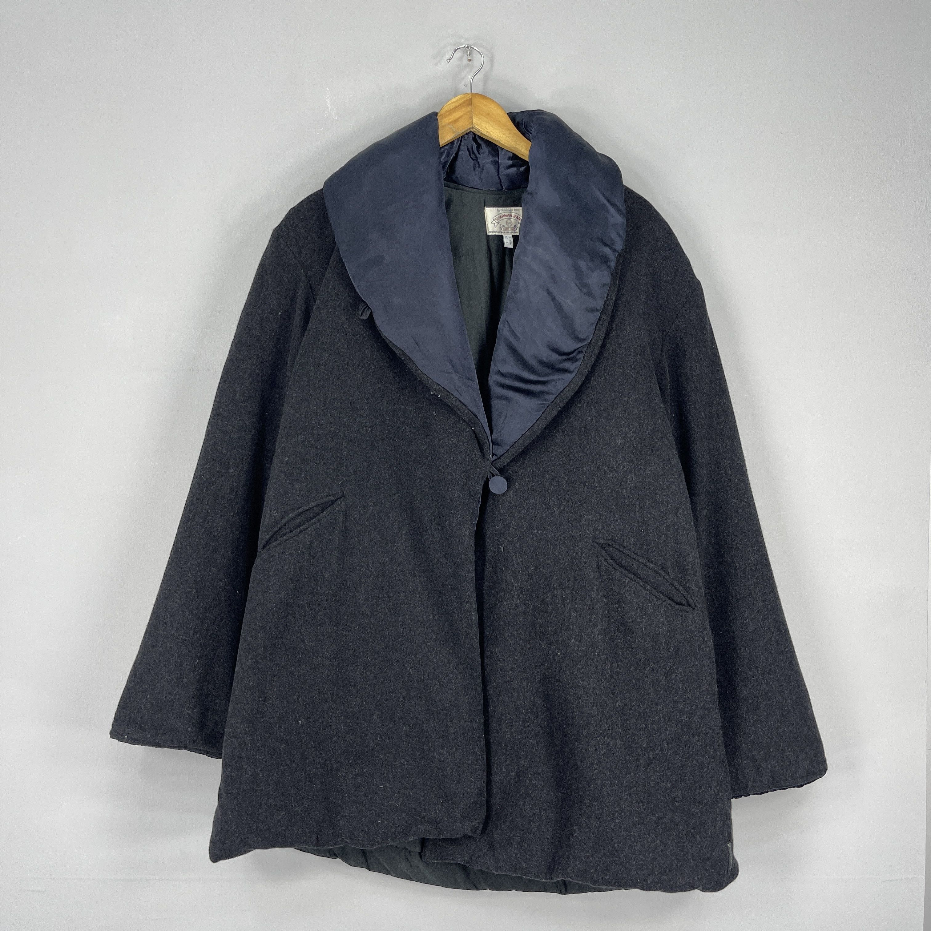 Giorgio Armani Vintage 1990s ARMANI Simin T Shaw Collar Puffer Long Coat Size US L / EU 52-54 / 3 - 4 Thumbnail