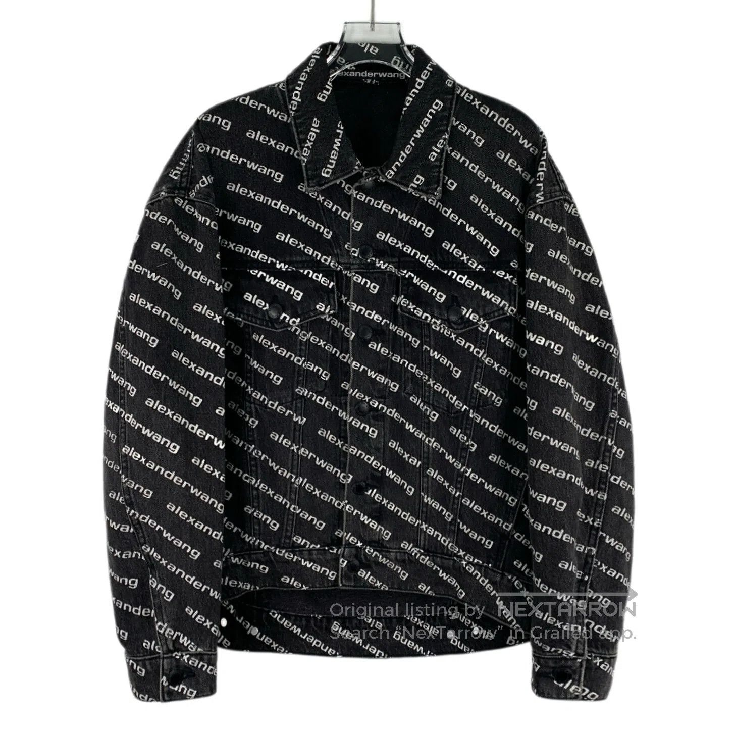 Alexander Wang Alexander Wang Black Logo Letter Bullet Train Print Cotton Size US M / EU 48-50 / 2 - 1 Thumbnail